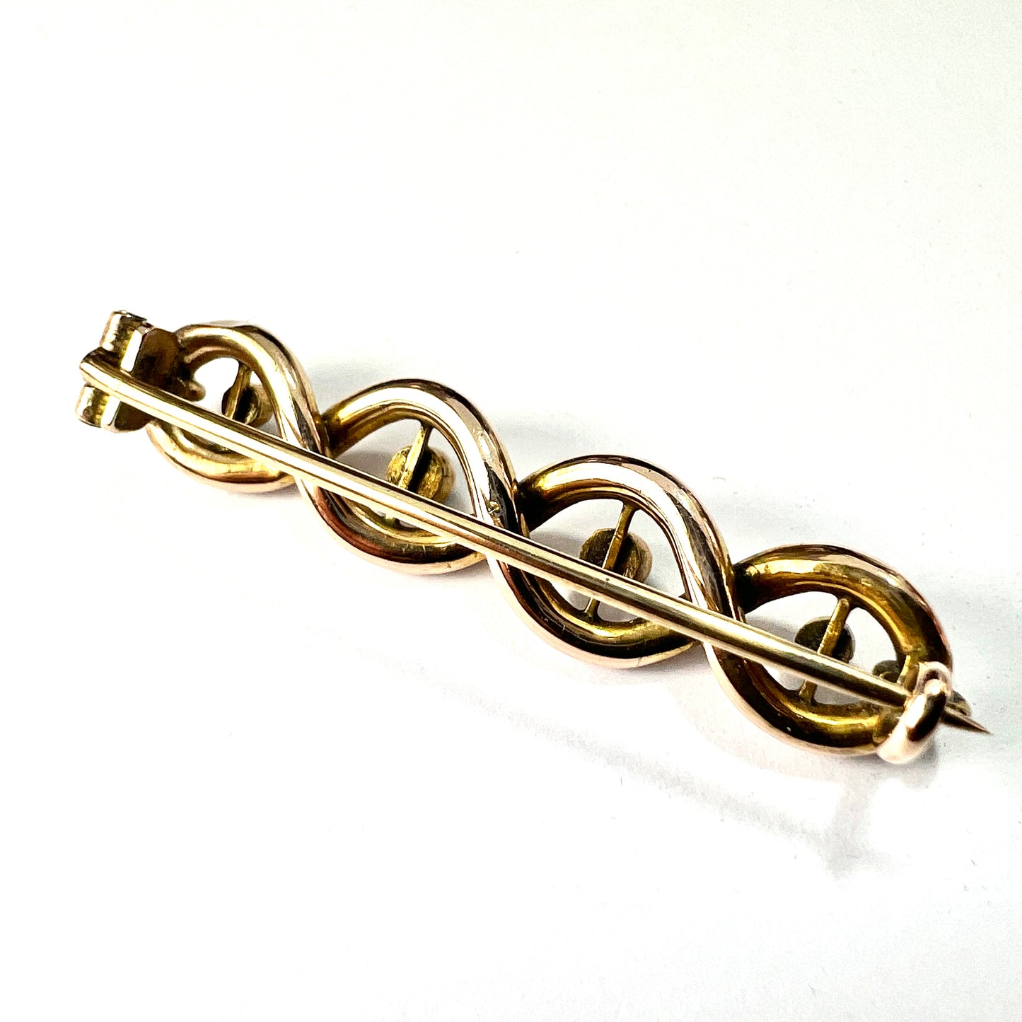 Victorian/Edwardian 15CT Gold Turquoise and Pearl Brooch