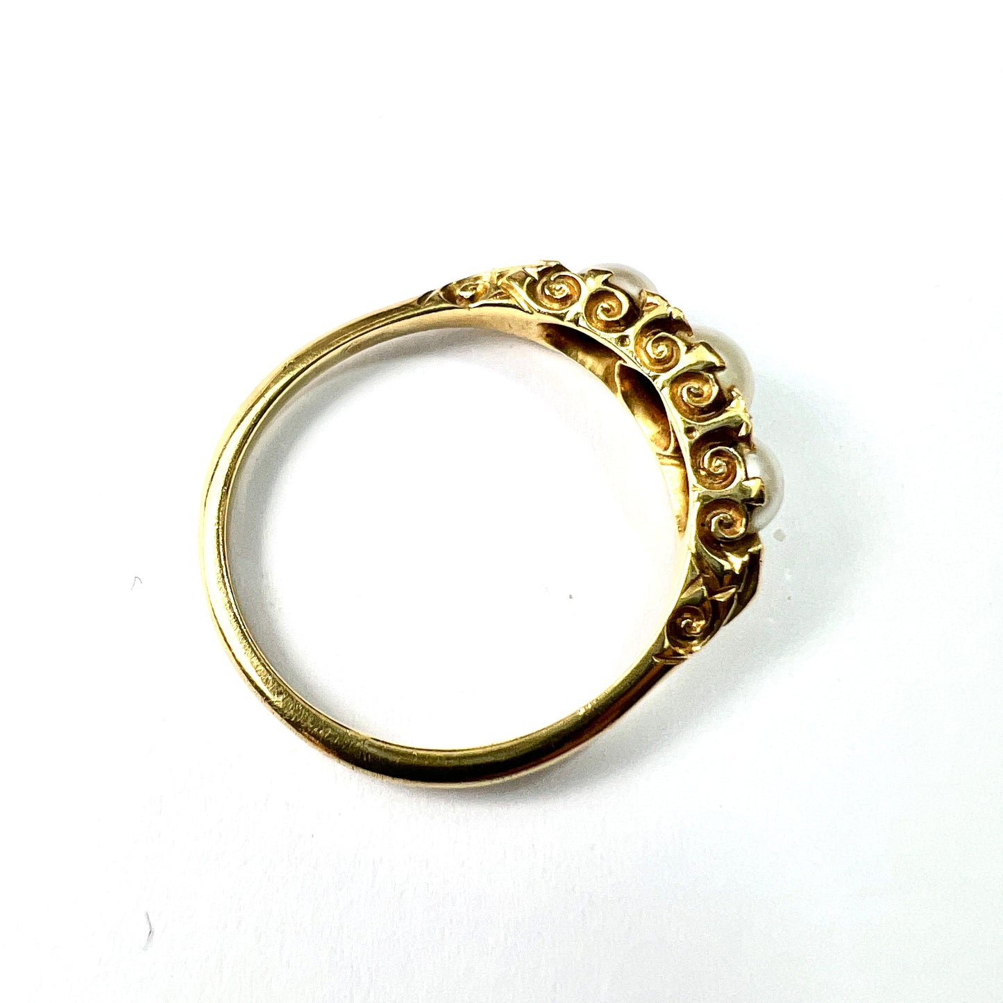 Edwardian/Victorian 18CT Gold Pearl and Diamond Dress Ring
