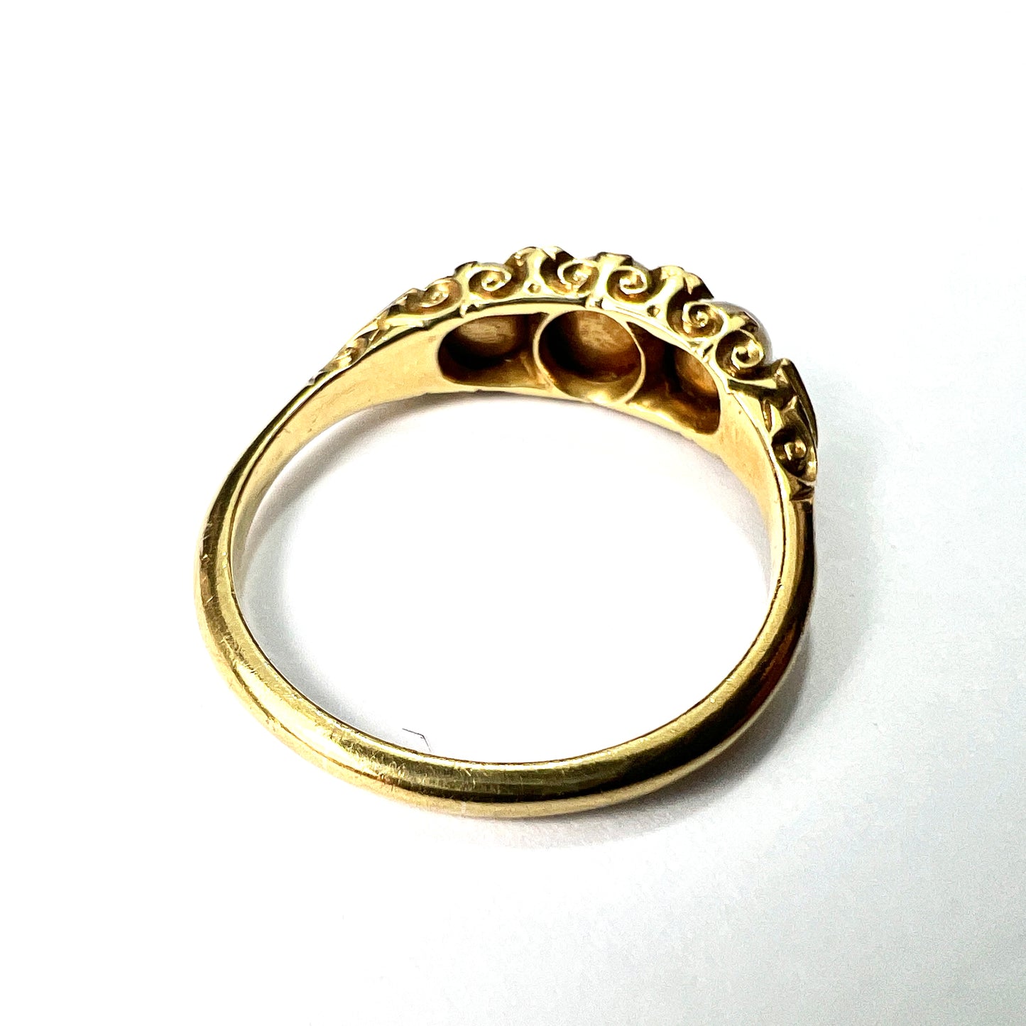 Edwardian/Victorian 18CT Gold Pearl and Diamond Dress Ring