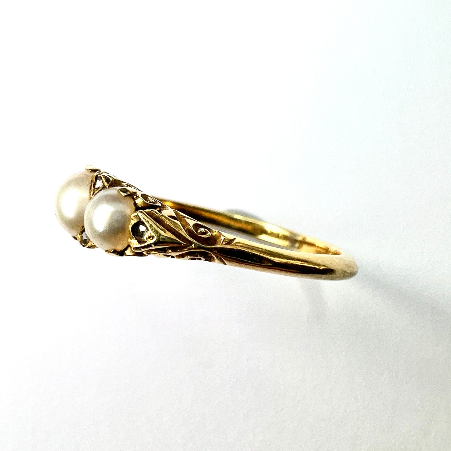 Edwardian/Victorian 18CT Gold Pearl and Diamond Dress Ring