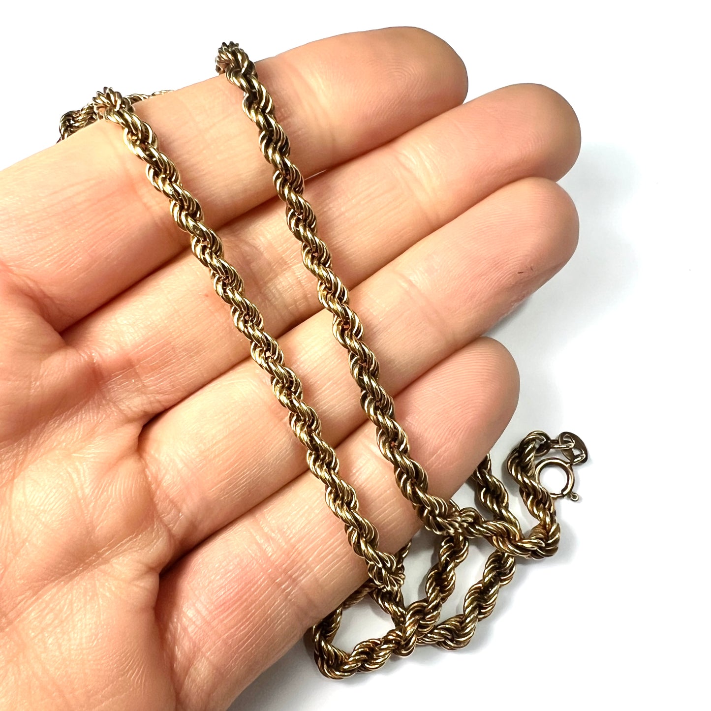 Vintage 9CT Gold Rope Chain Necklace