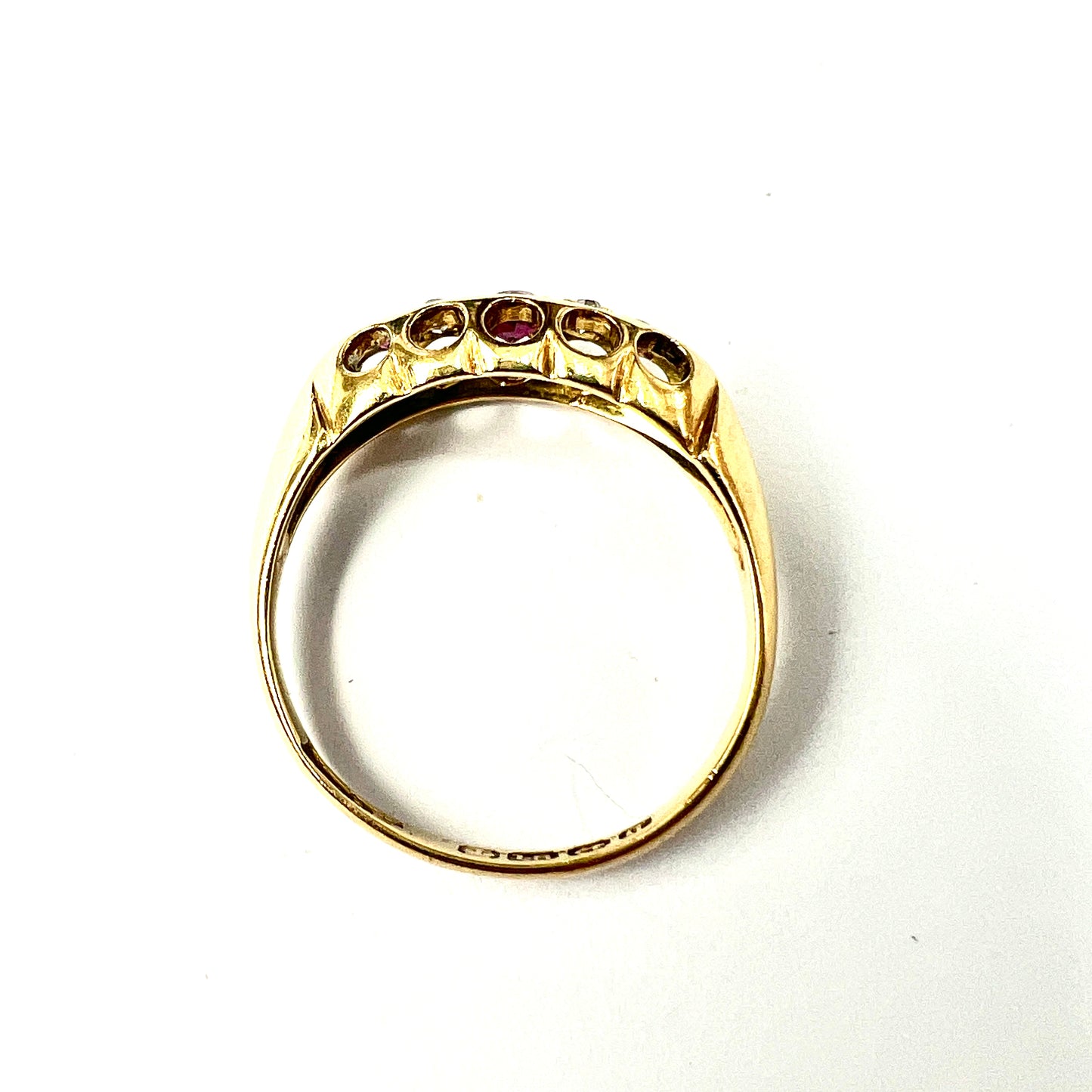 Edwardian Ruby and Diamond 18CT Gold Ring