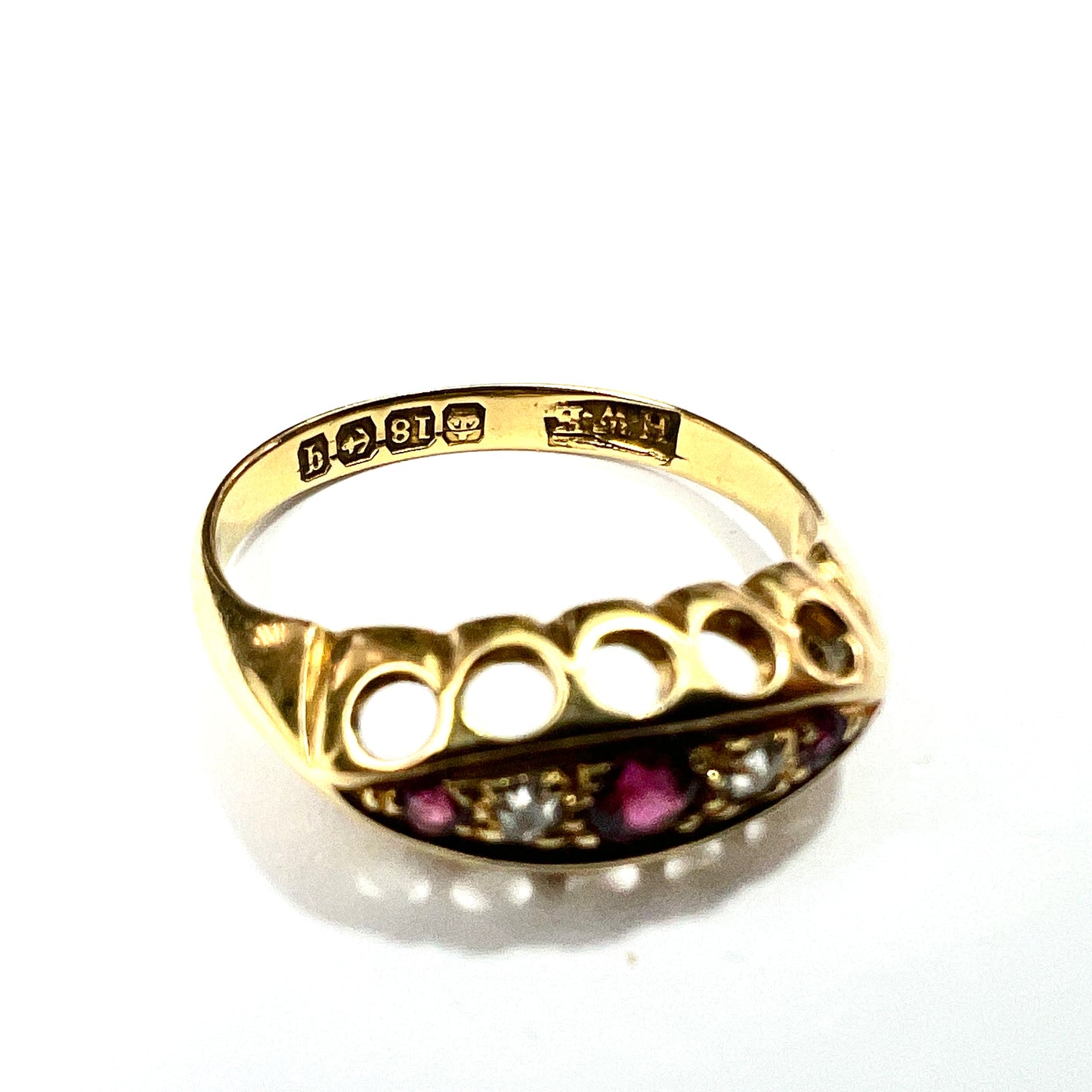 Edwardian Ruby and Diamond 18CT Gold Ring