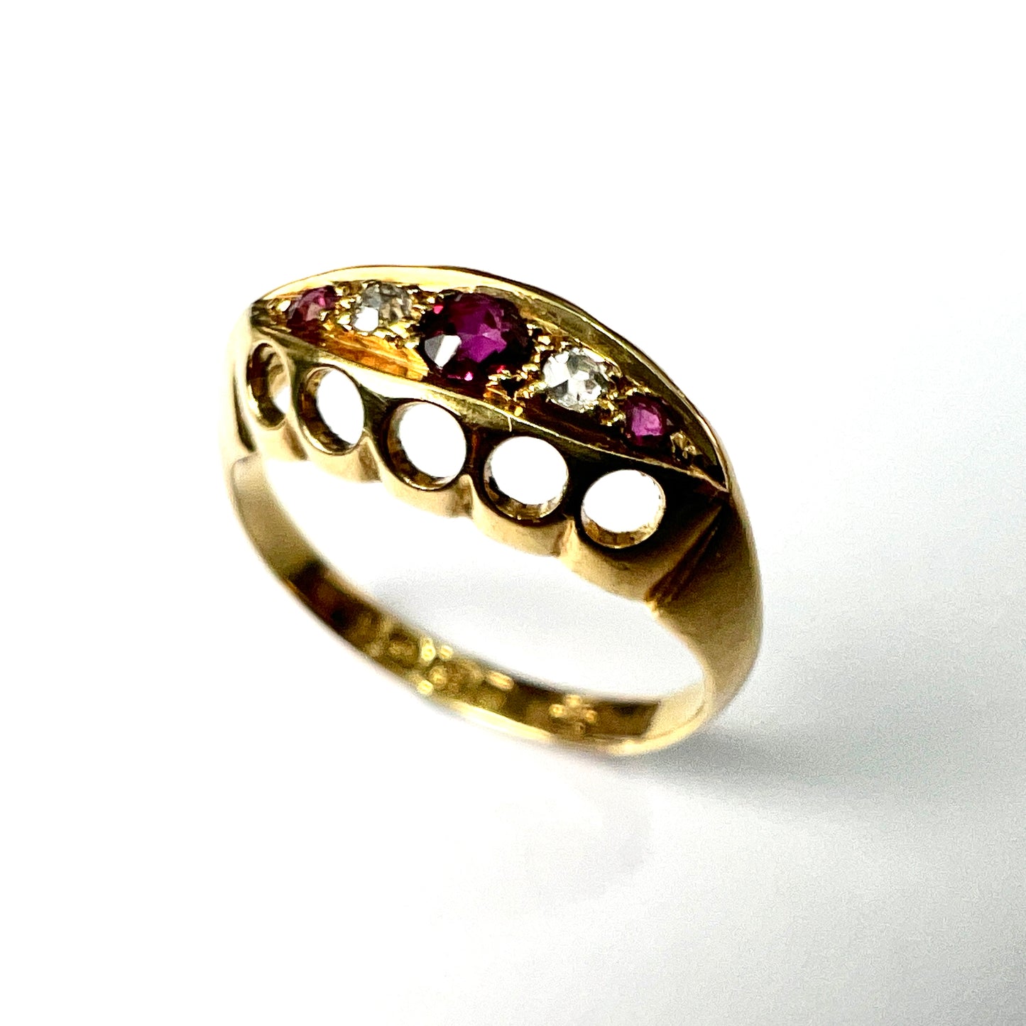 Edwardian Ruby and Diamond 18CT Gold Ring