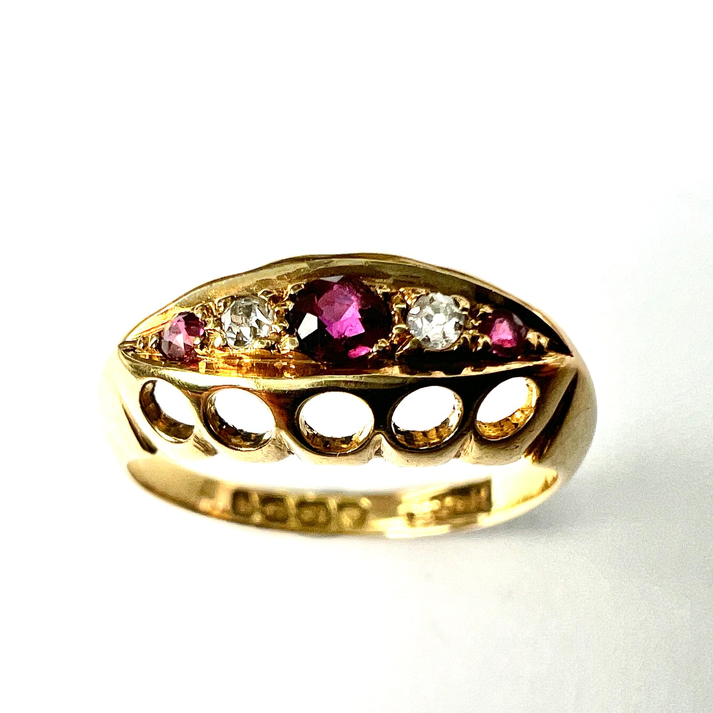 Edwardian Ruby and Diamond 18CT Gold Ring