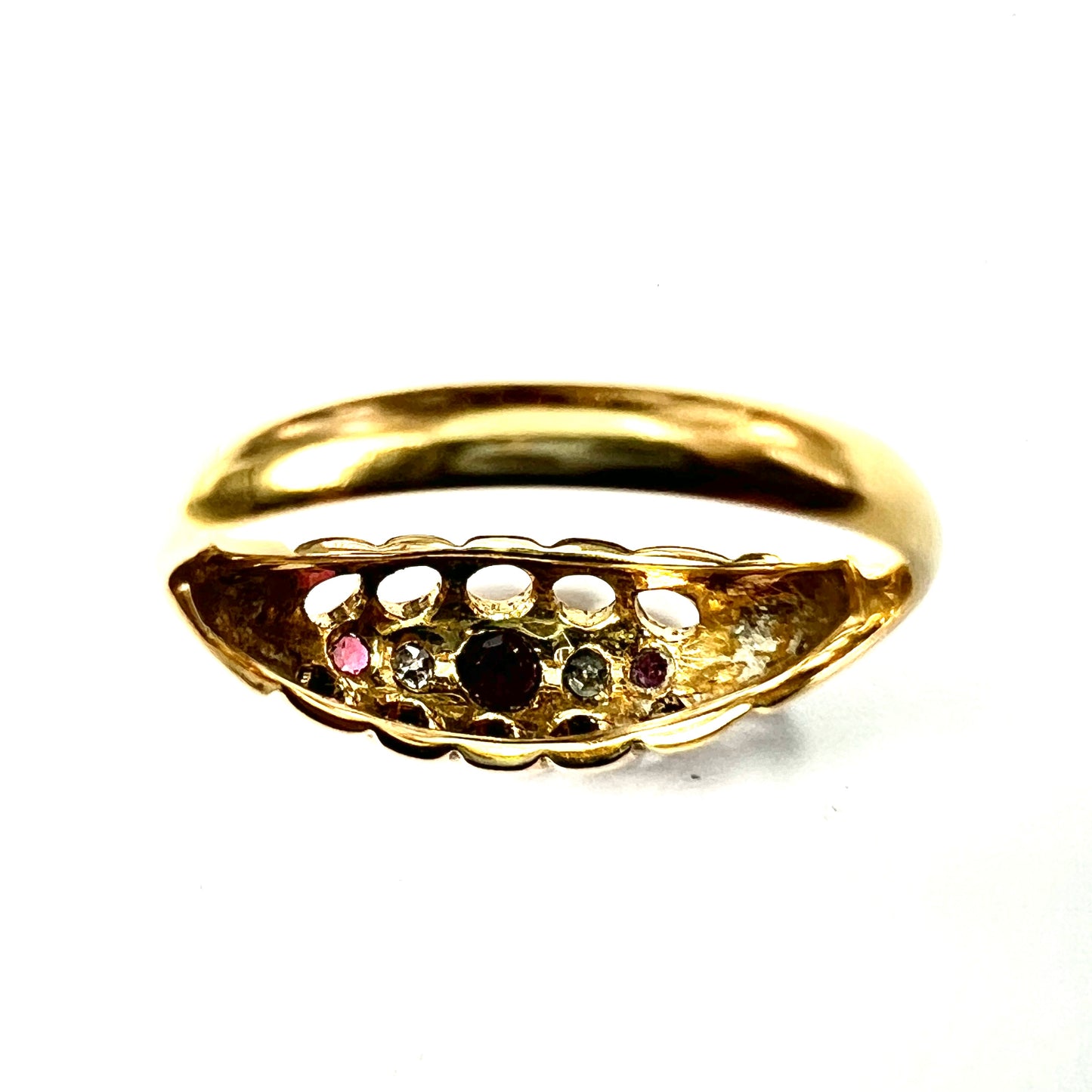 Edwardian Ruby and Diamond 18CT Gold Ring