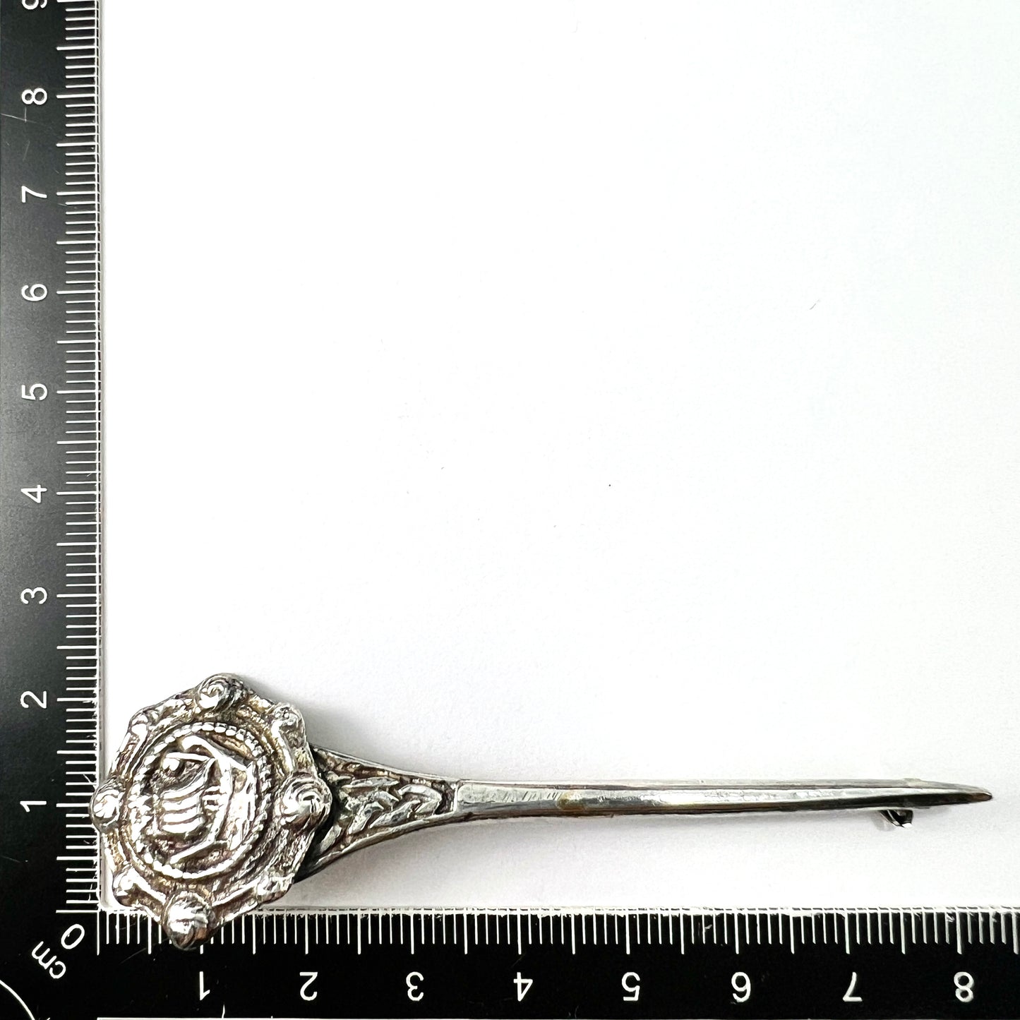 1958 Vintage Silver Viking Longboat Kilt Pin