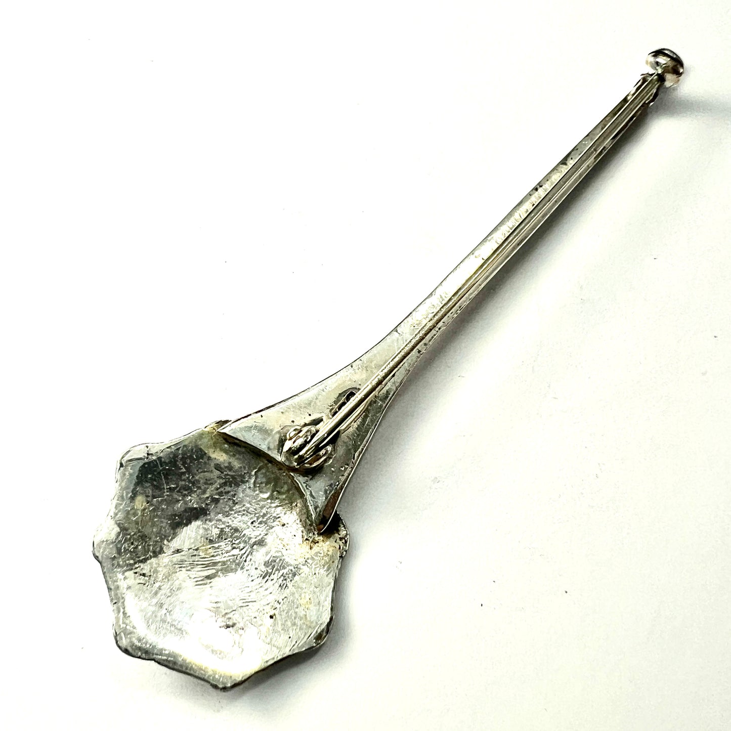 1958 Vintage Silver Viking Longboat Kilt Pin