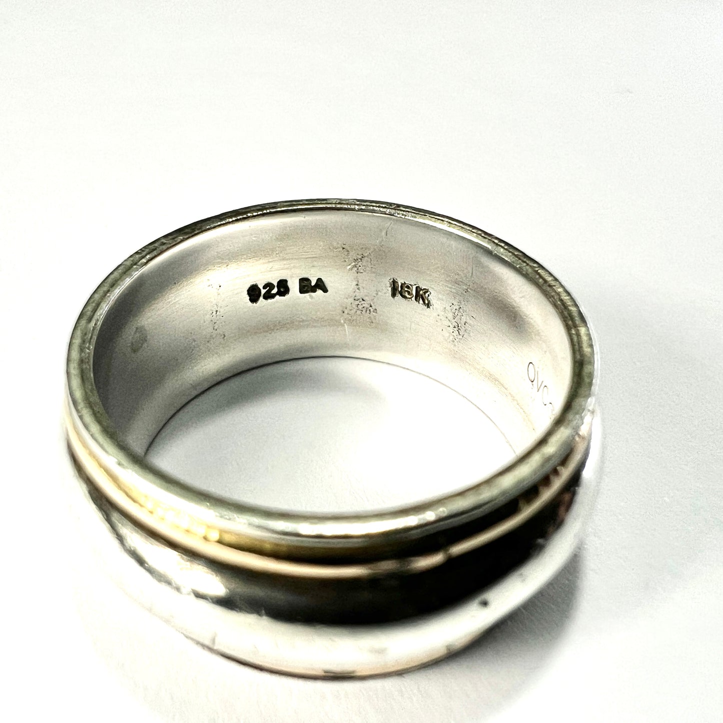 Heavy 18CT Gold and Silver Ring