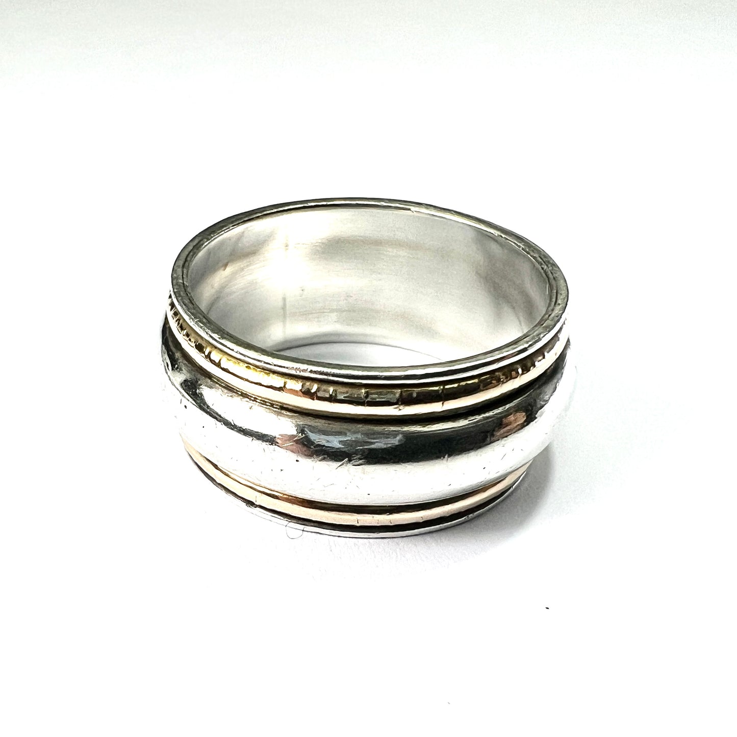 Heavy 18CT Gold and Silver Ring