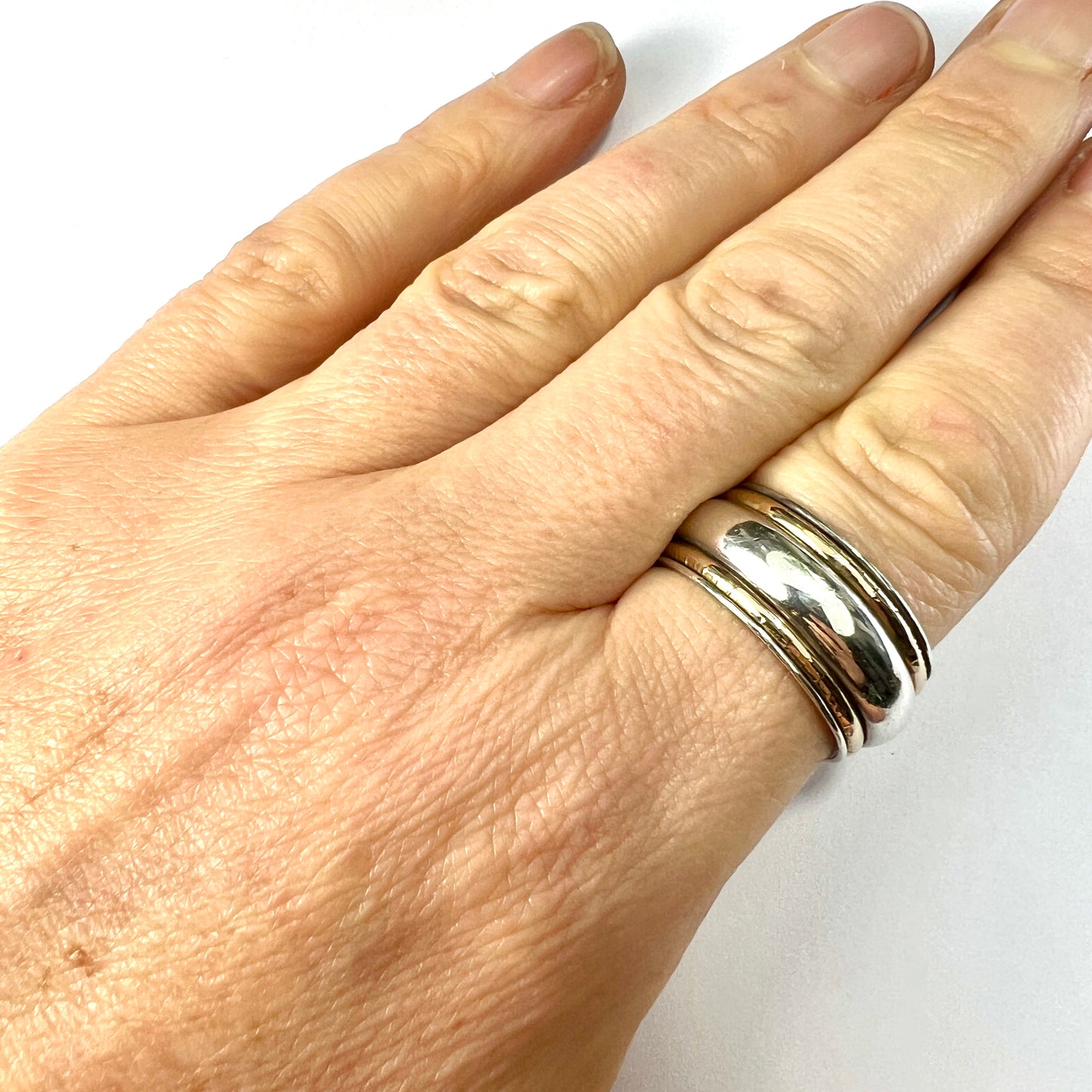 Heavy 18CT Gold and Silver Ring