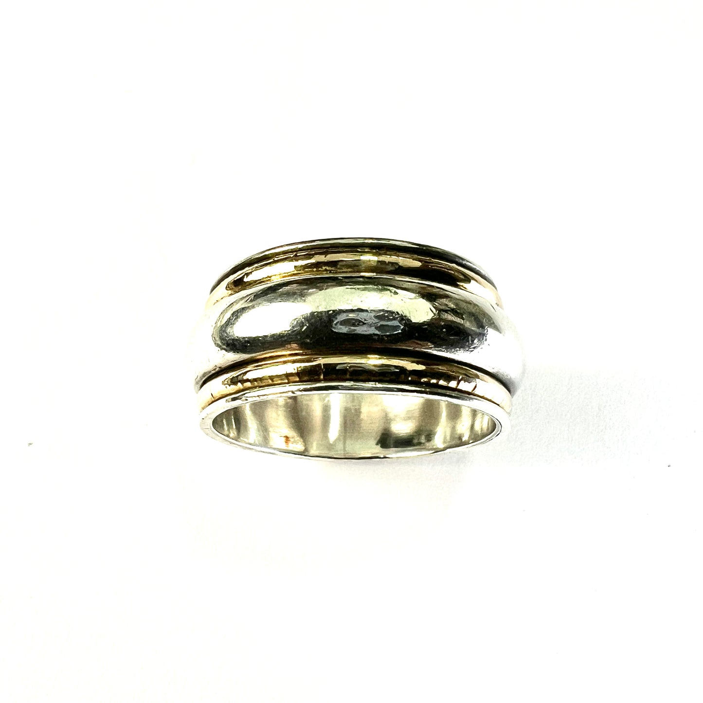 Heavy 18CT Gold and Silver Ring