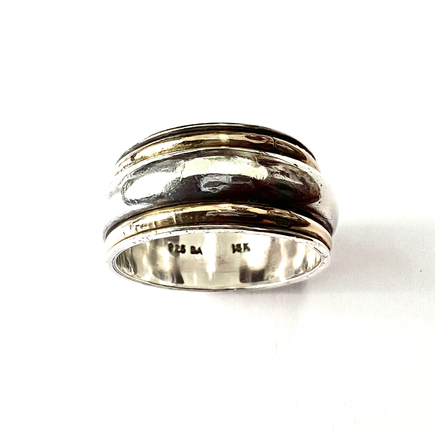 Heavy 18CT Gold and Silver Ring