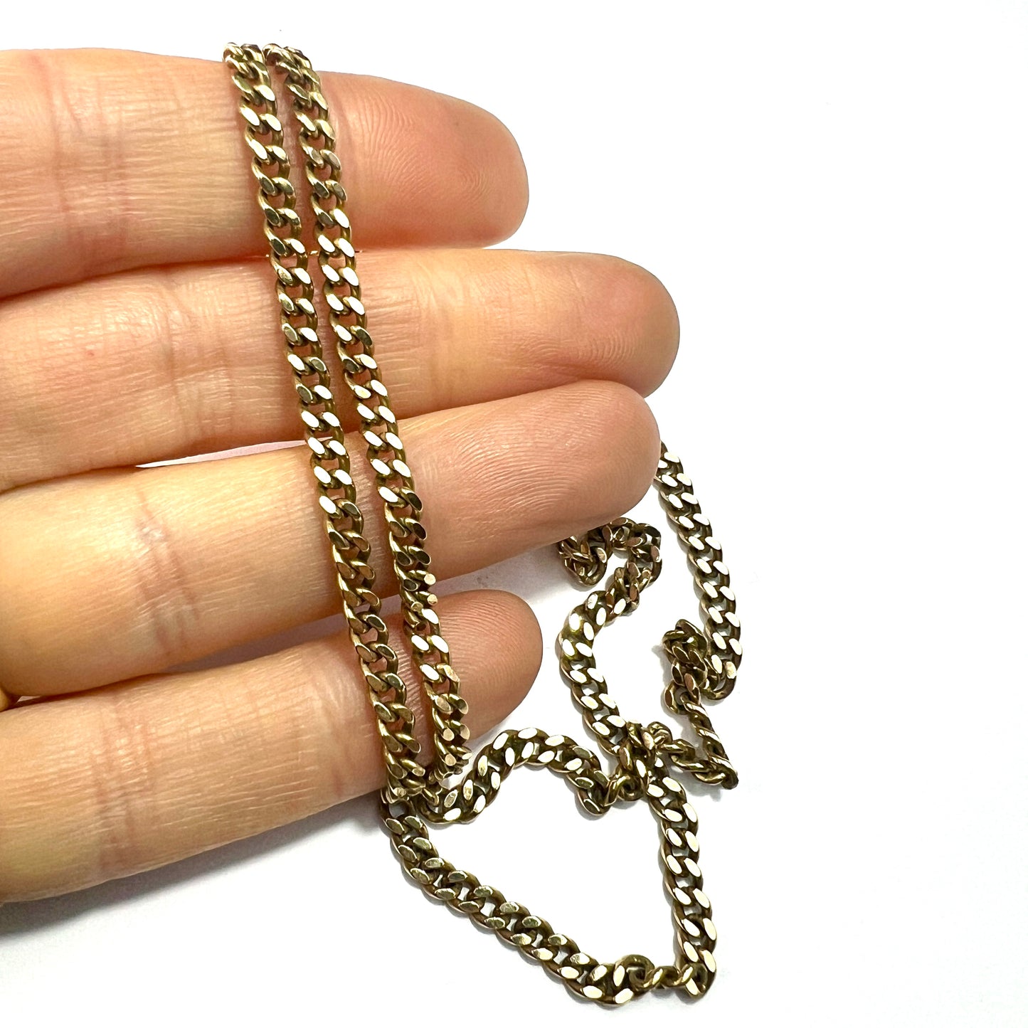 Heavy Vintage 9CT Gold Curb Chain Necklace