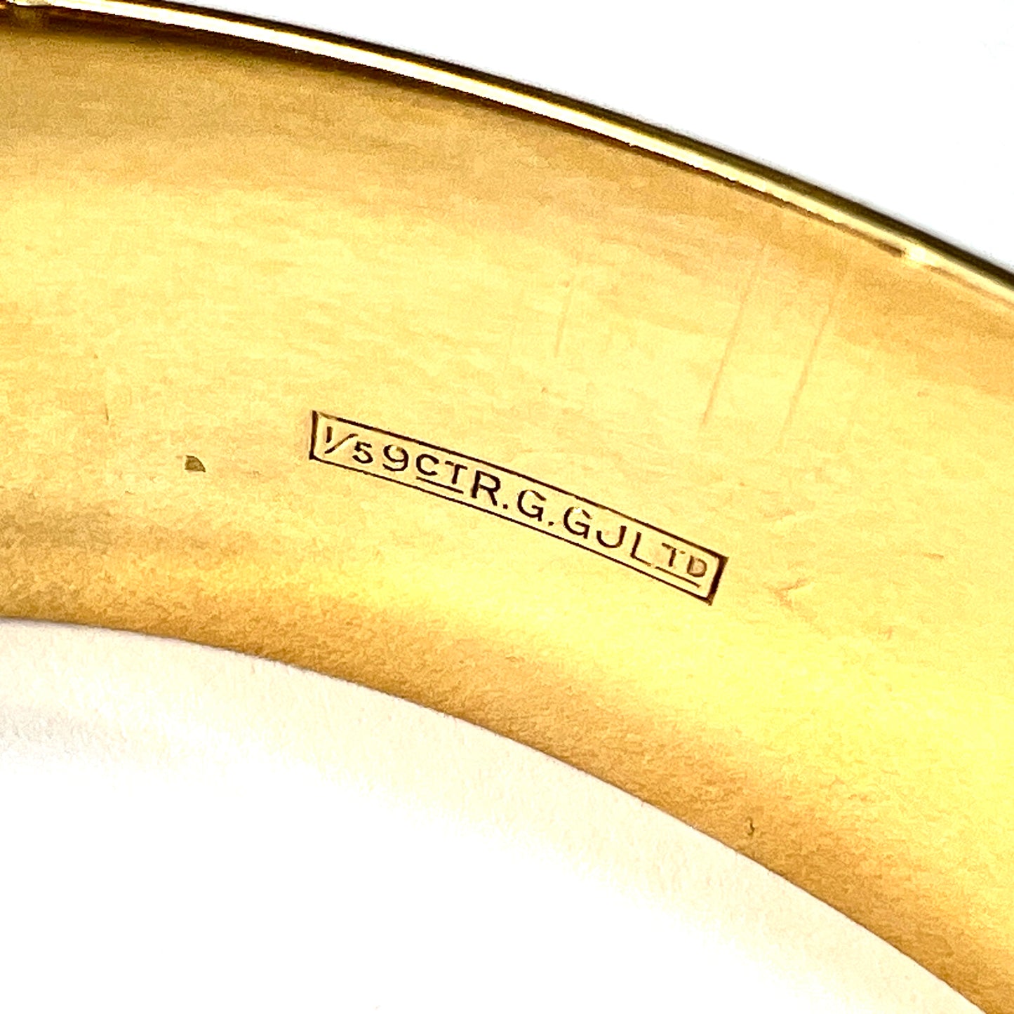 Vintage Georg Jensen 9CT Rolled Gold Hinged Cuff Bangle