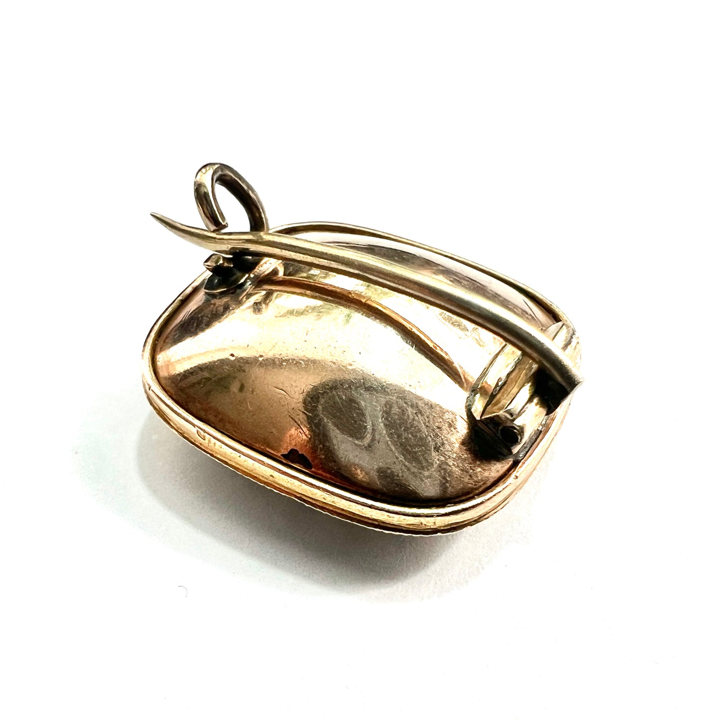 Georgian Gold and Paste Aquamarine Pearl Brooch