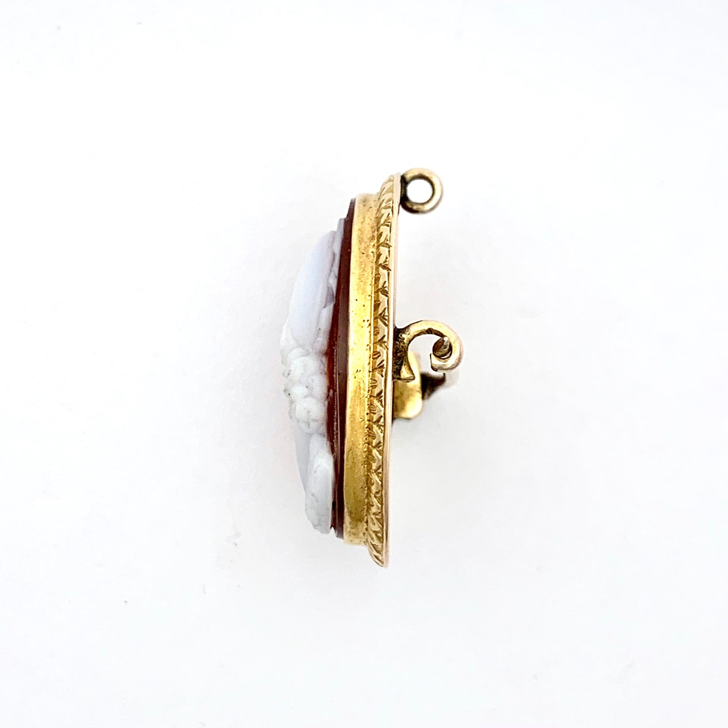 Victorian 9CT Gold Ajax Warrior Cameo Brooch
