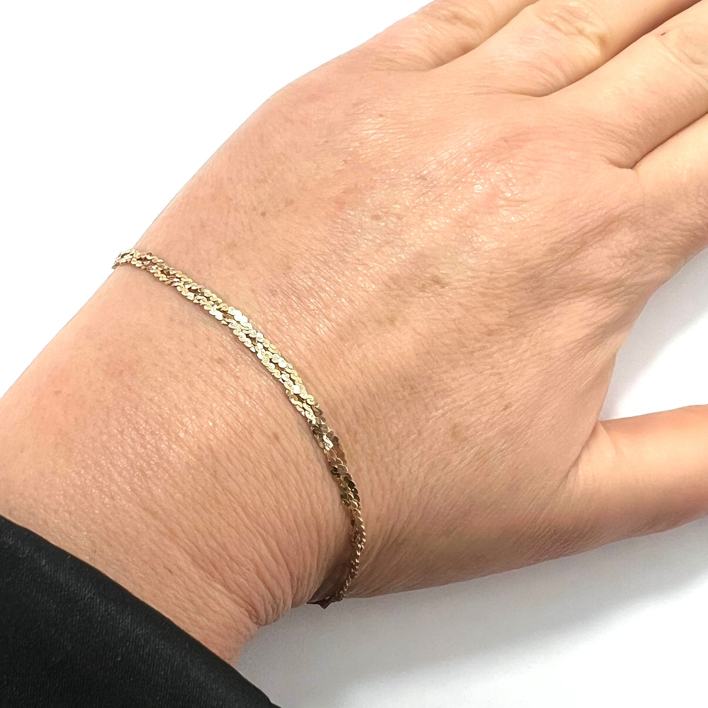 Vintage 9CT Gold Braided Serpentine Bracelet