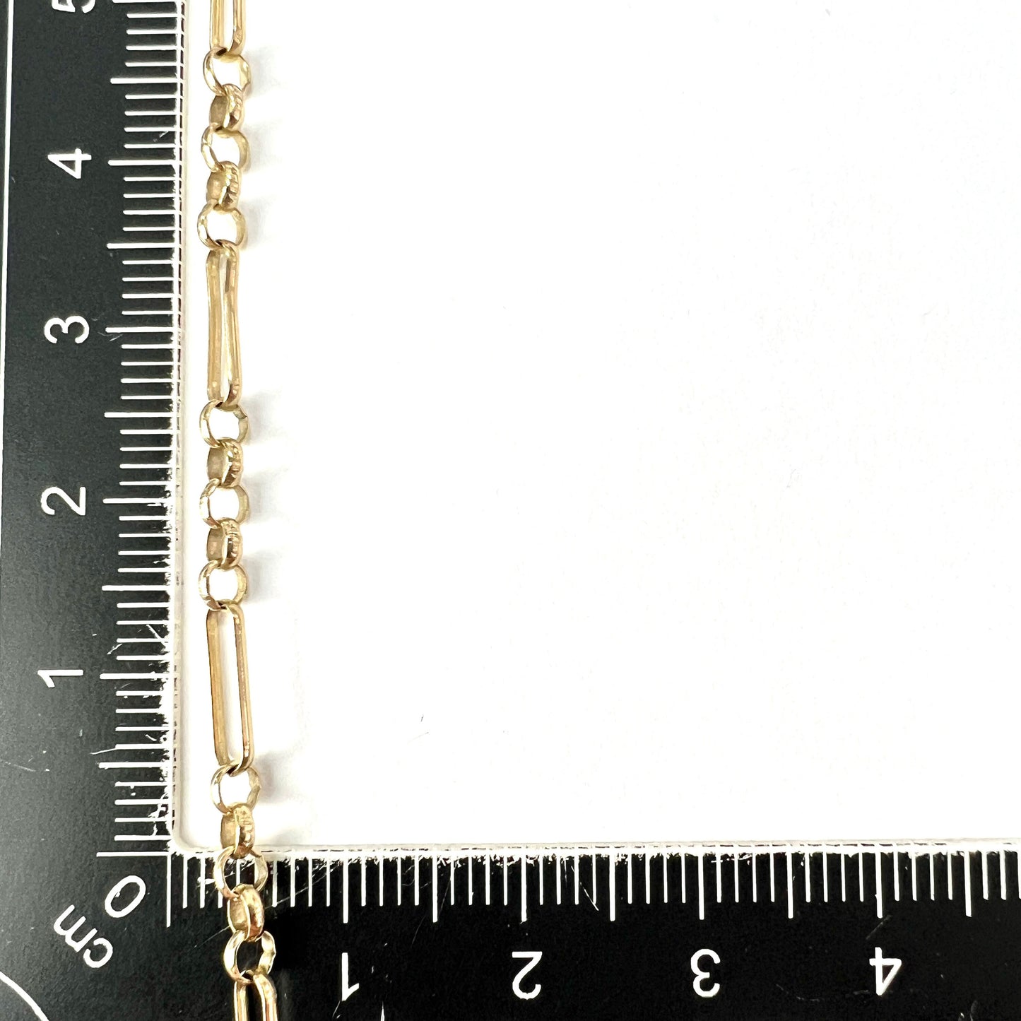 Long Vintage 9CT Gold Paperclip/Belcher Link Chain Necklace