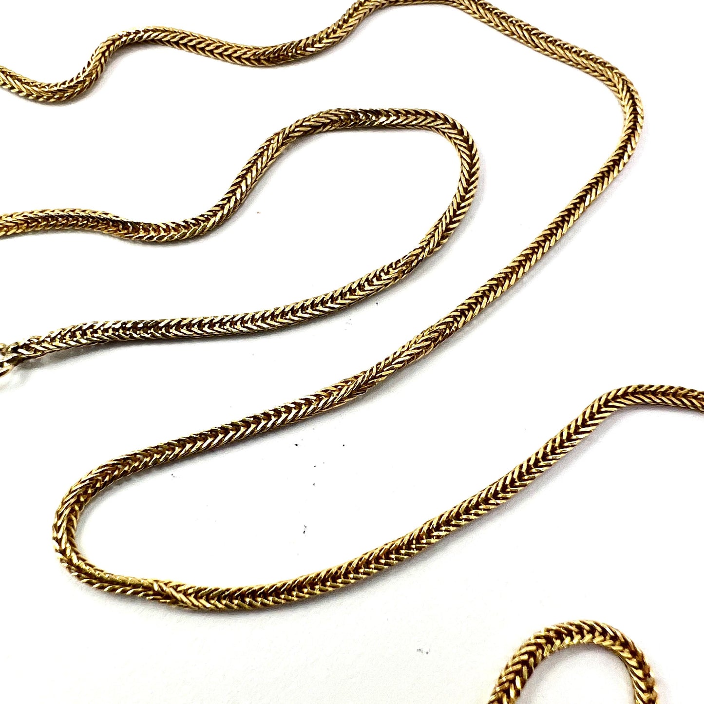 Vintage 18CT Gold Dragon Bone Chain Necklace