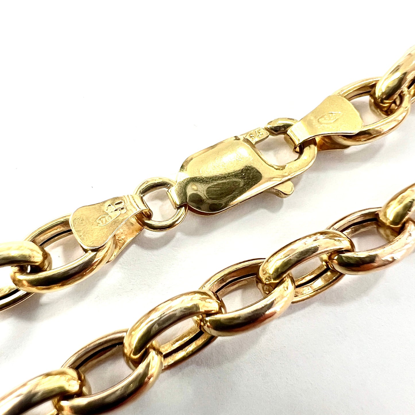Vintage 9CT Gold Cable Chain Link Bracelet