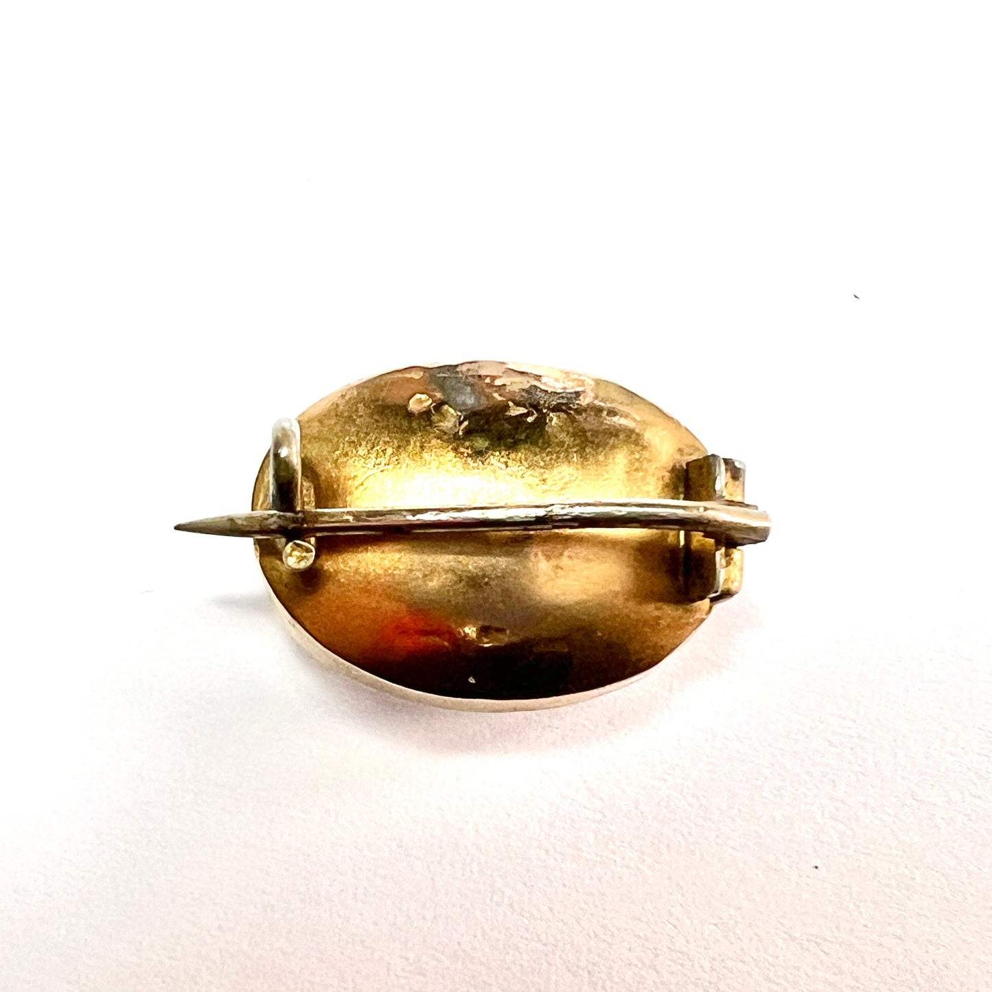 Georgian 15CT Gold Foiled Rock Crystal Brooch