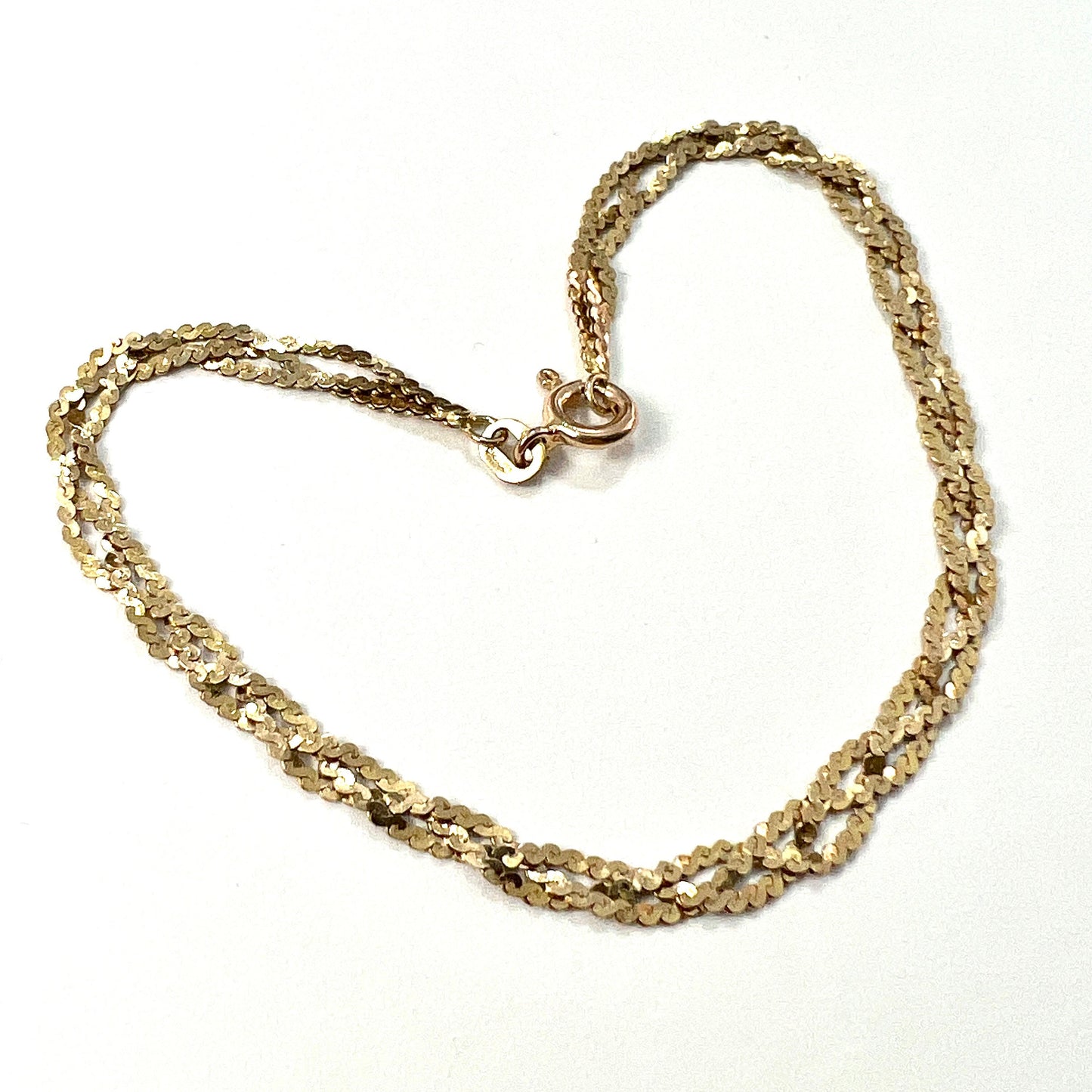 Vintage 9CT Gold Braided Serpentine Bracelet