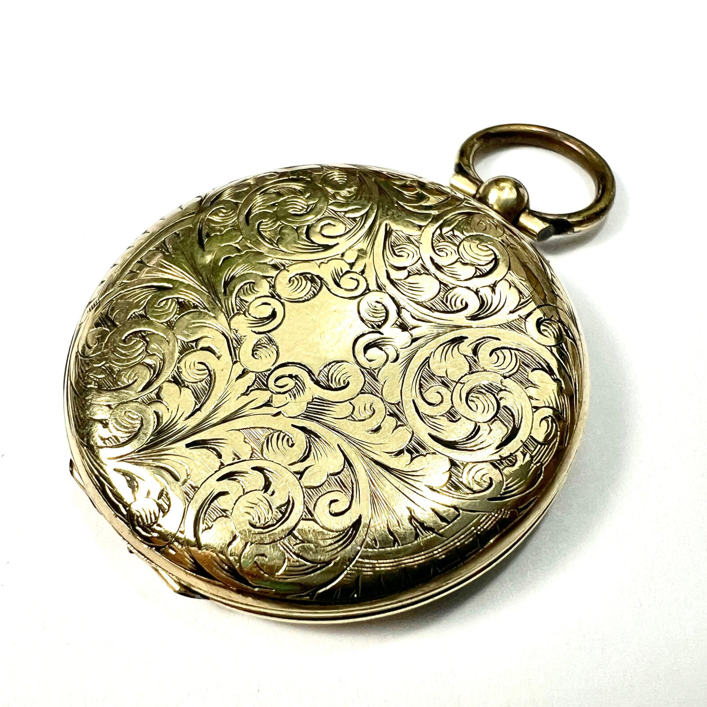 Large Victorian Pinchbeck Engraved Memorial Locket