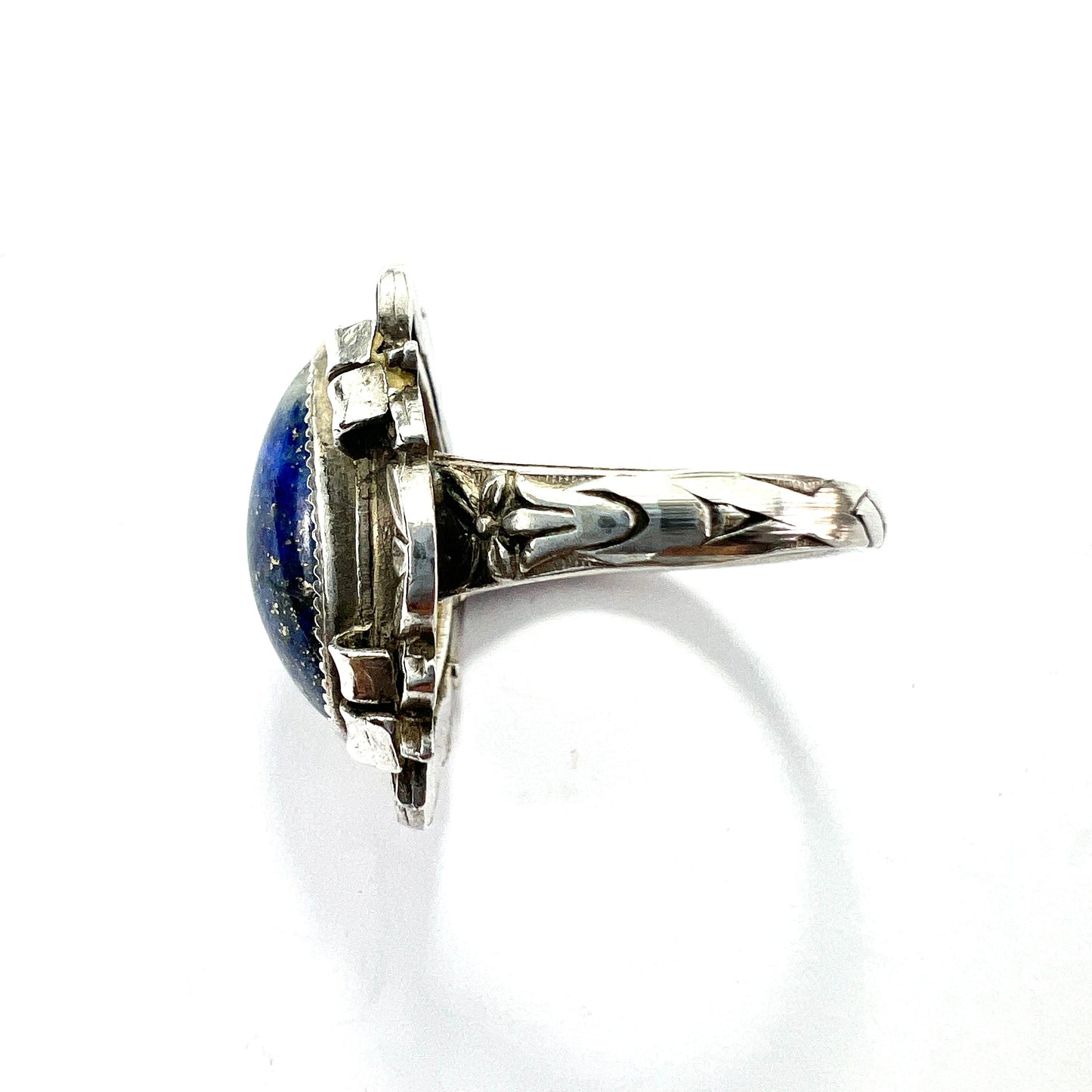 Vintage Arts and Crafts Art Nouveau Style Silver Ring att. Edith Linnell