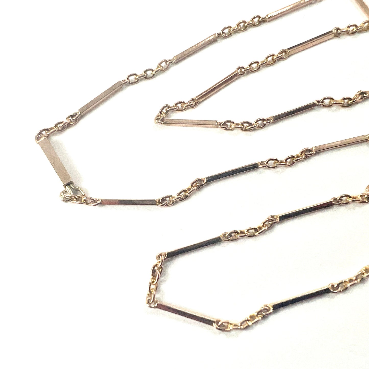 Edwardian 9CT Gold Fancy Link Chain Necklace