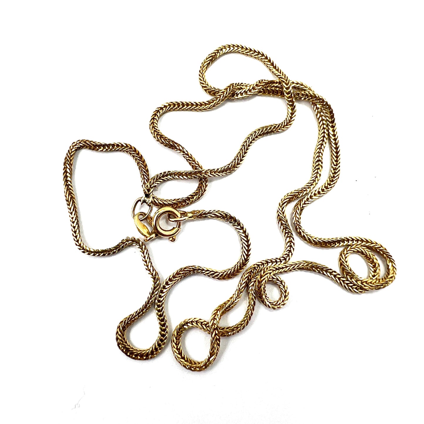 Vintage 18CT Gold Dragon Bone Chain Necklace