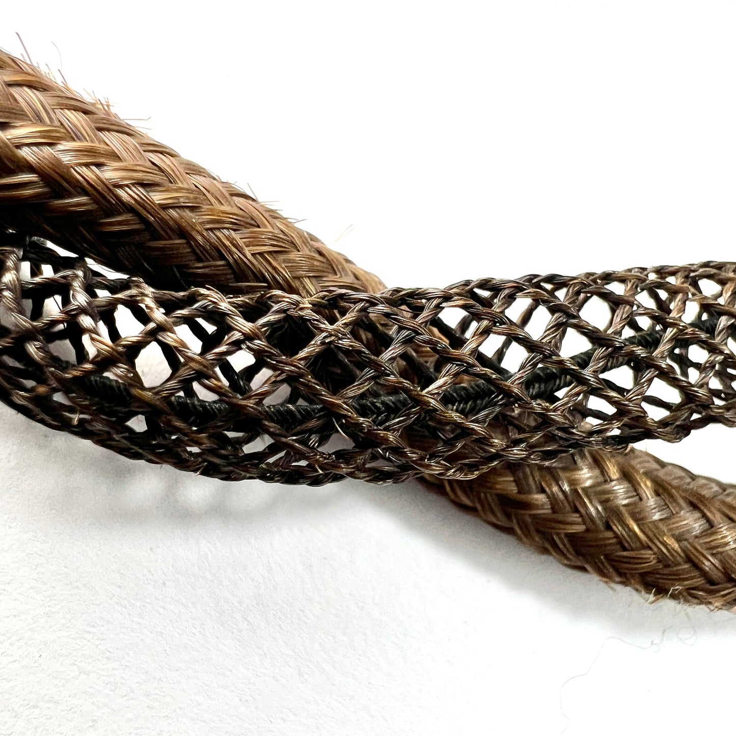 Victorian Double Portrait Woven Hair Memorial Bracelet
