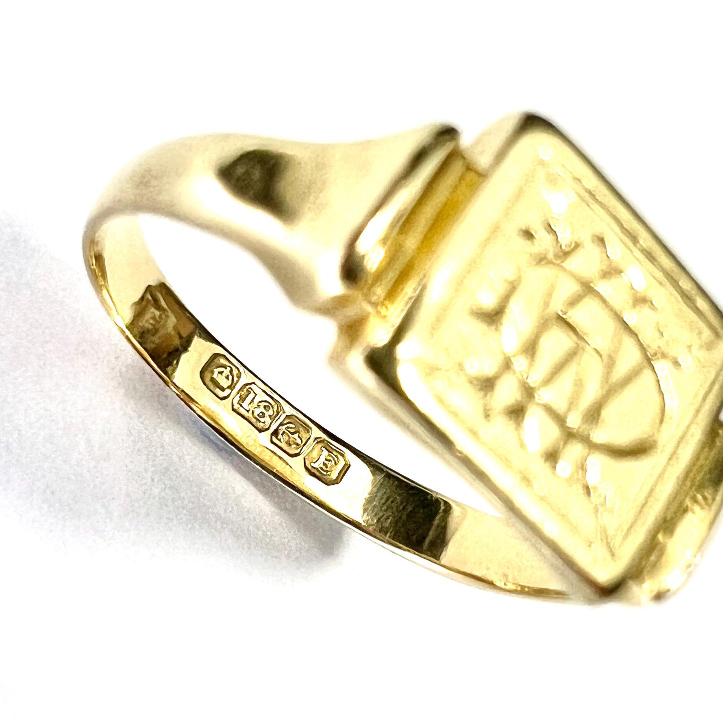 1929 Art Deco 18CT Gold Monogram Signet Ring