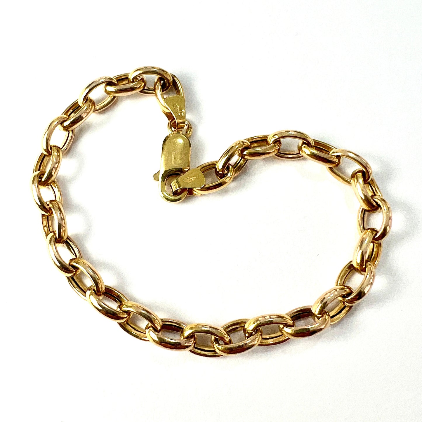 Vintage 9CT Gold Cable Chain Link Bracelet