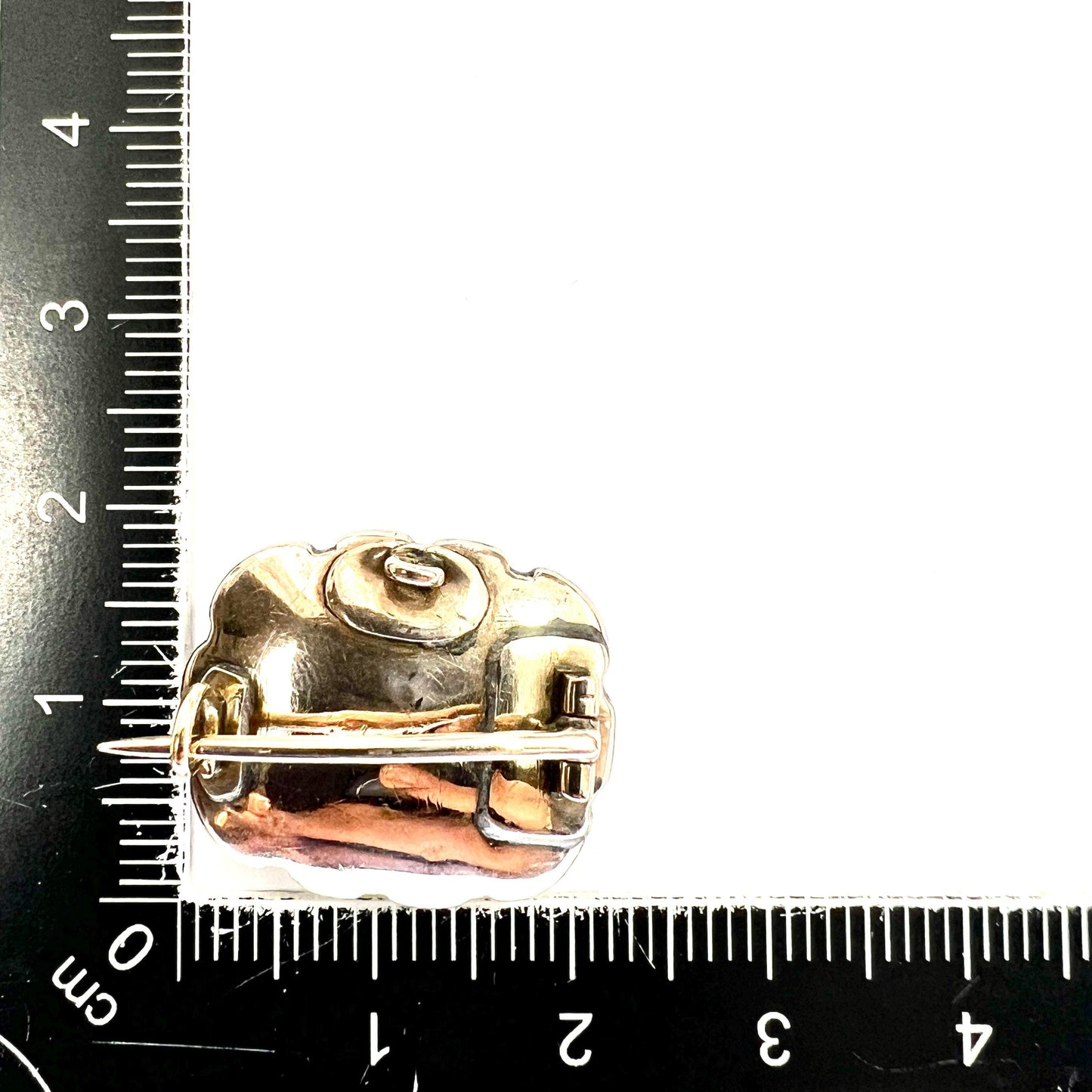 Georgian Silver Black Dot Paste Cluster Brooch