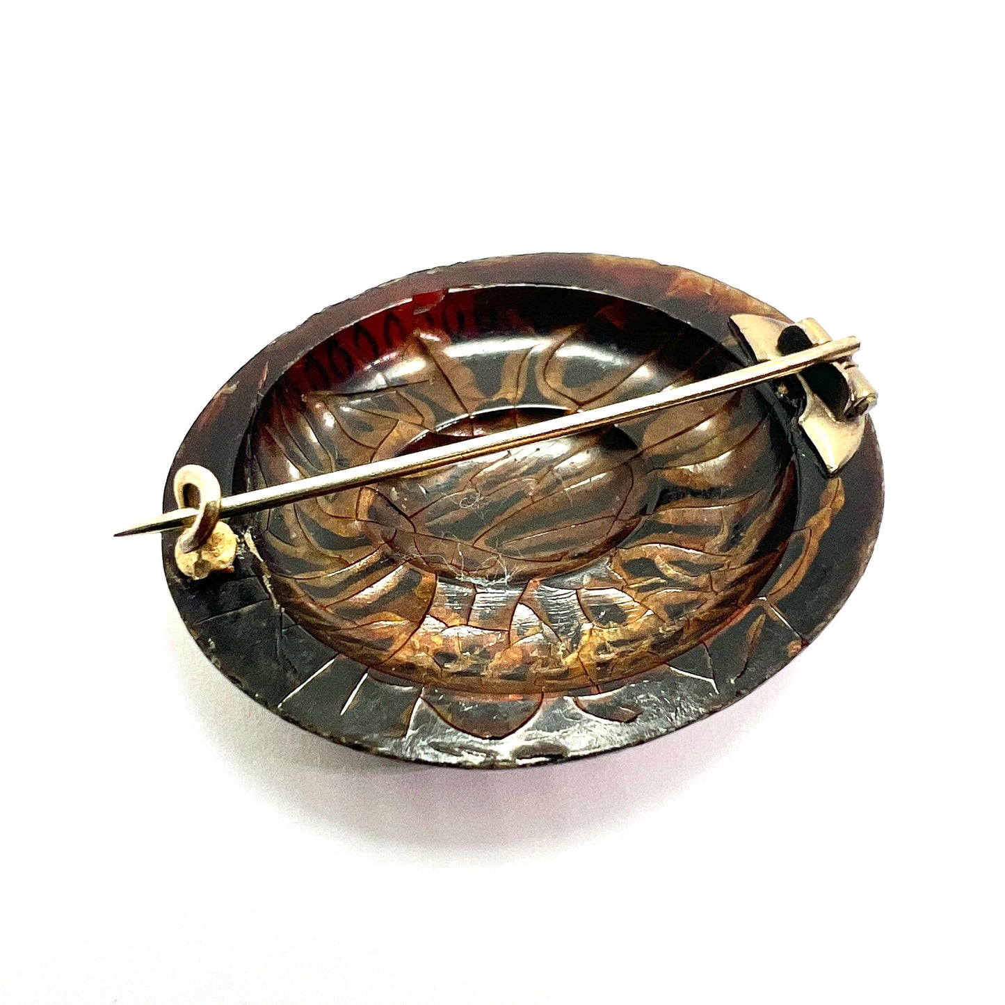 Victorian Pique Work Brooch in Gold and Silver