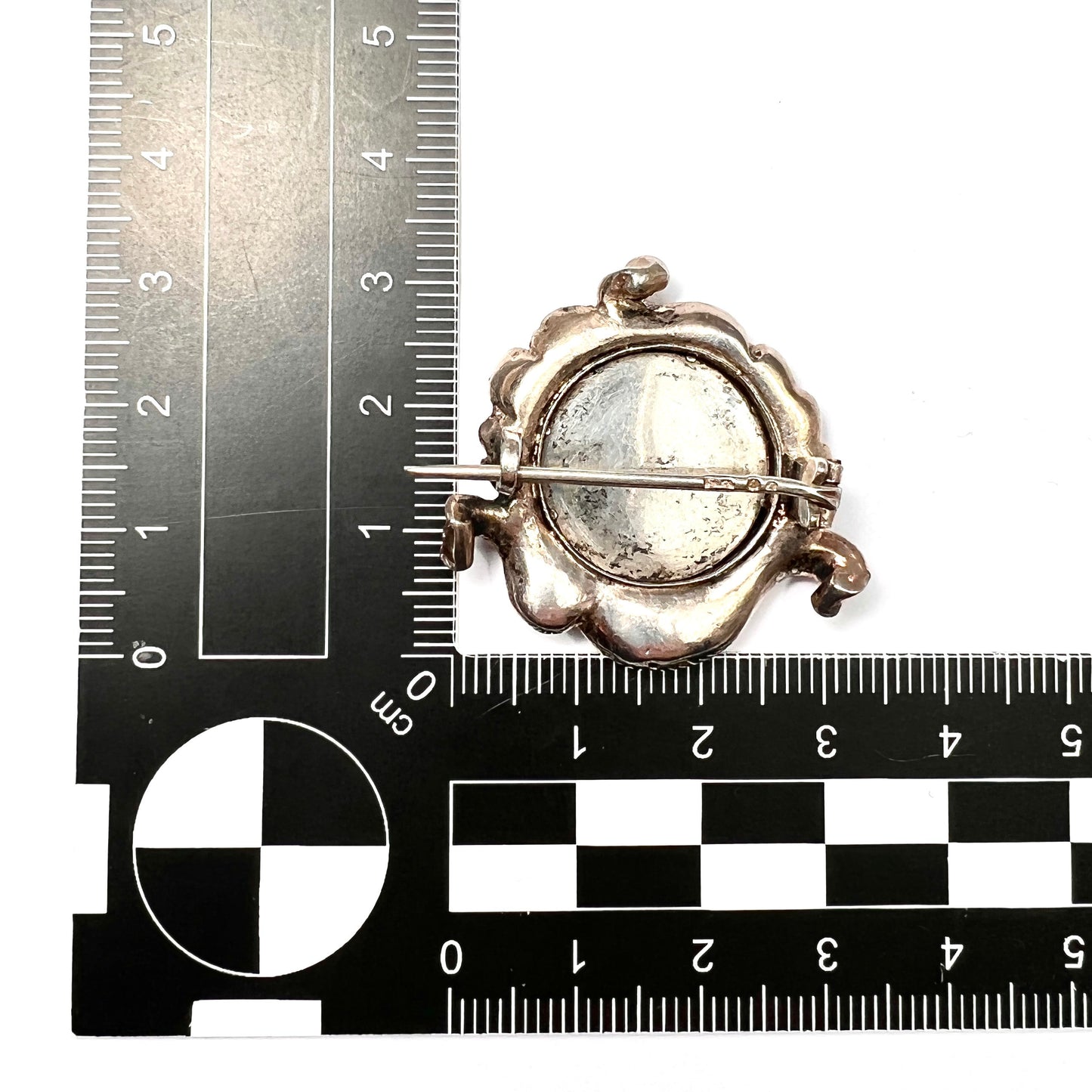 Georgian Silver Miniature Portrait Brooch