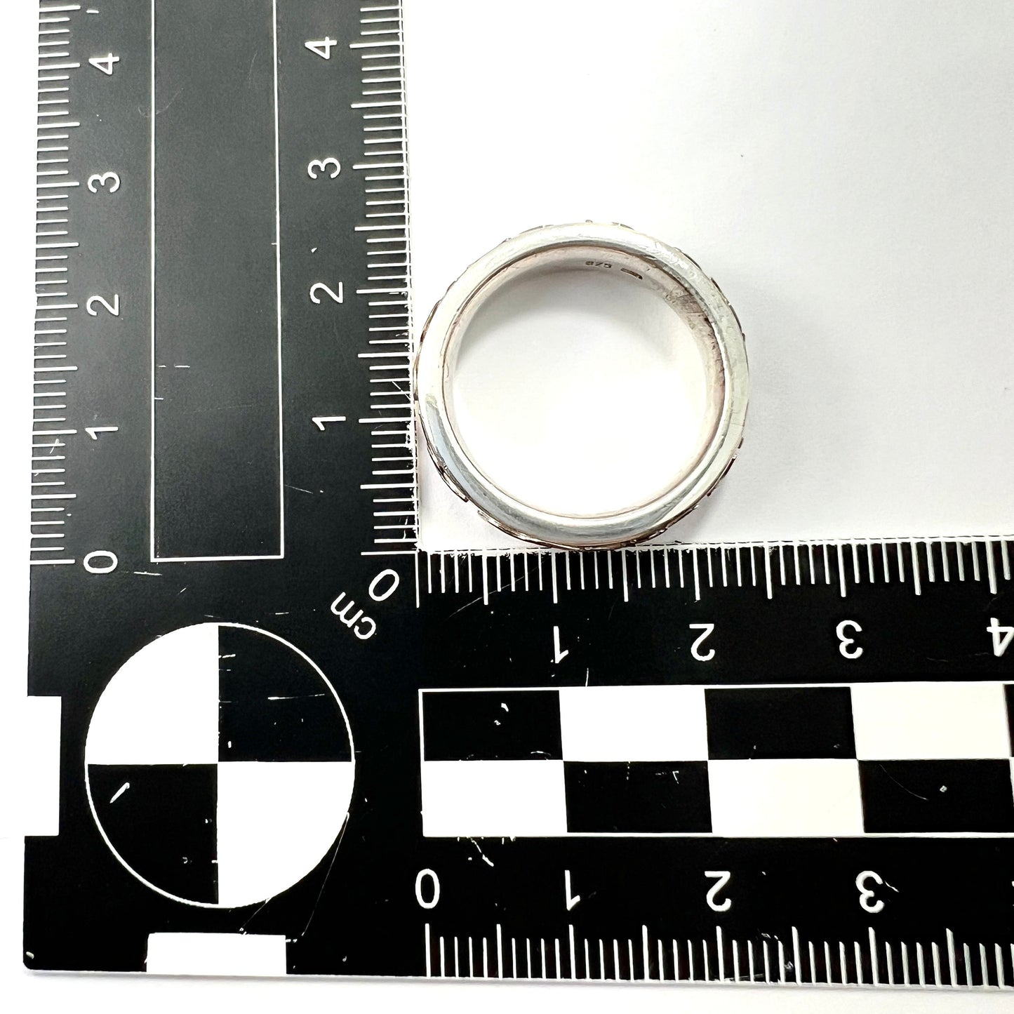Heavy Silver and Palladium Wave Ring • Wide Wedding Band