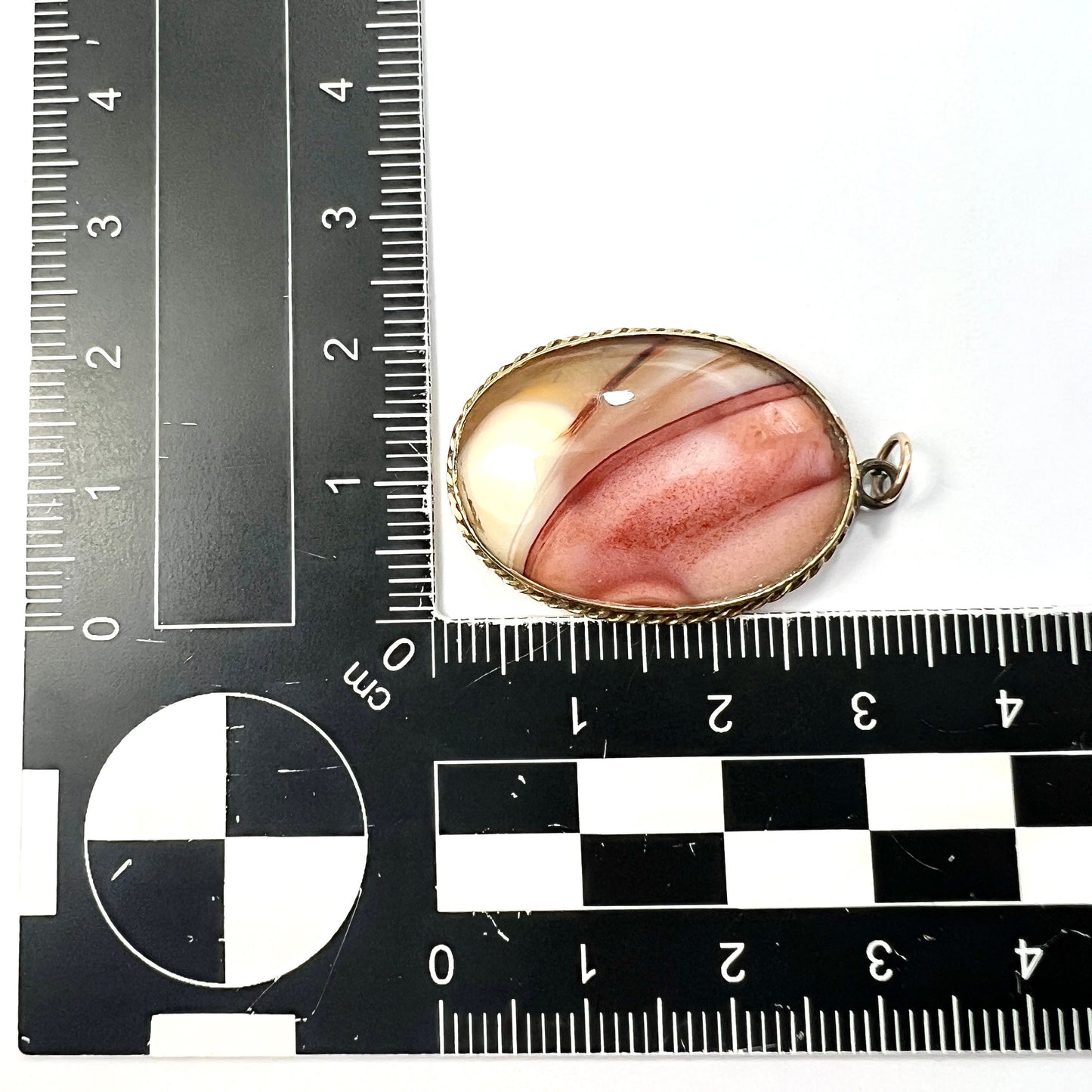 Antique Victorian 9CT Gold Hardstone Pendant