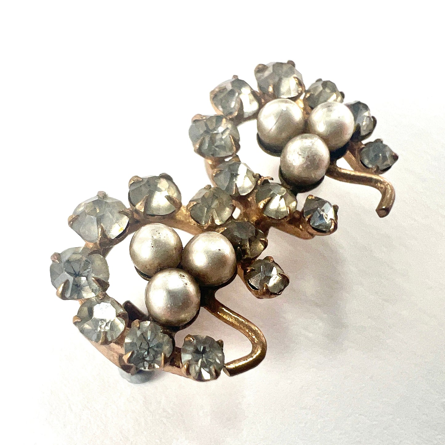 Antique Victorian Paste Double Lucky Horseshoe Brooch