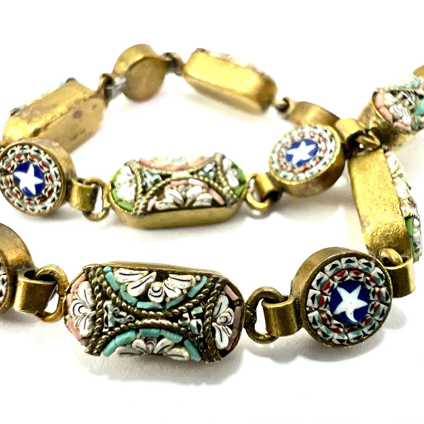Vintage Italian Star Micro Mosaic Bracelet
