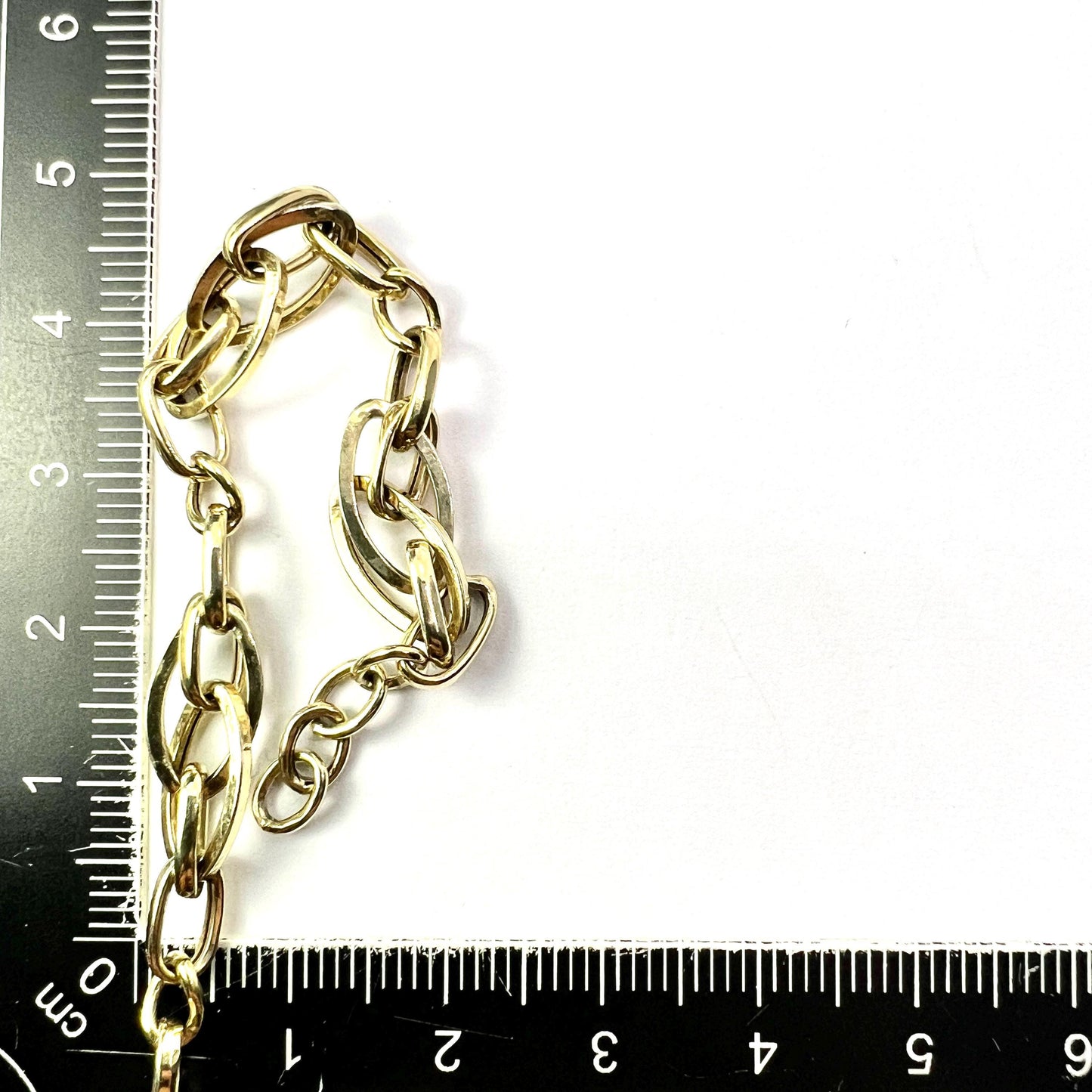 Vintage 9CT Gold Bonded Silver Chain Link Bracelet