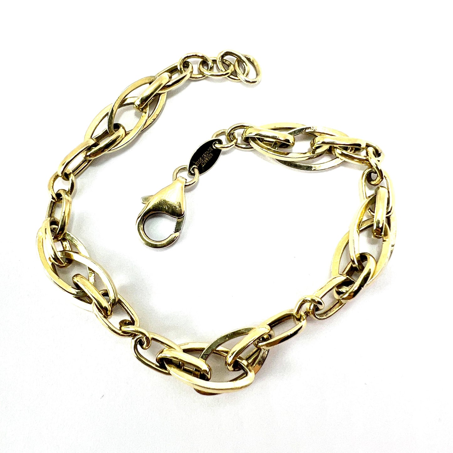 Vintage 9CT Gold Bonded Silver Chain Link Bracelet
