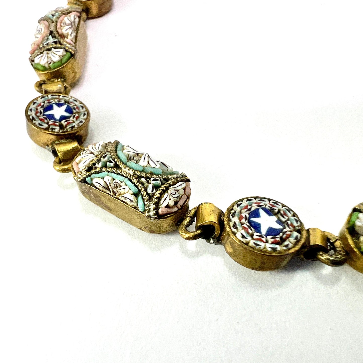 Vintage Italian Star Micro Mosaic Bracelet