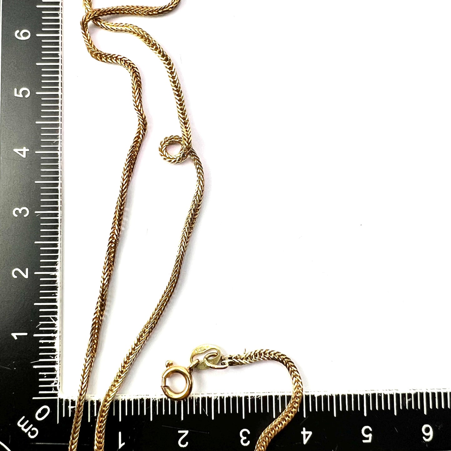 Vintage 18CT Gold Dragon Bone Chain Necklace