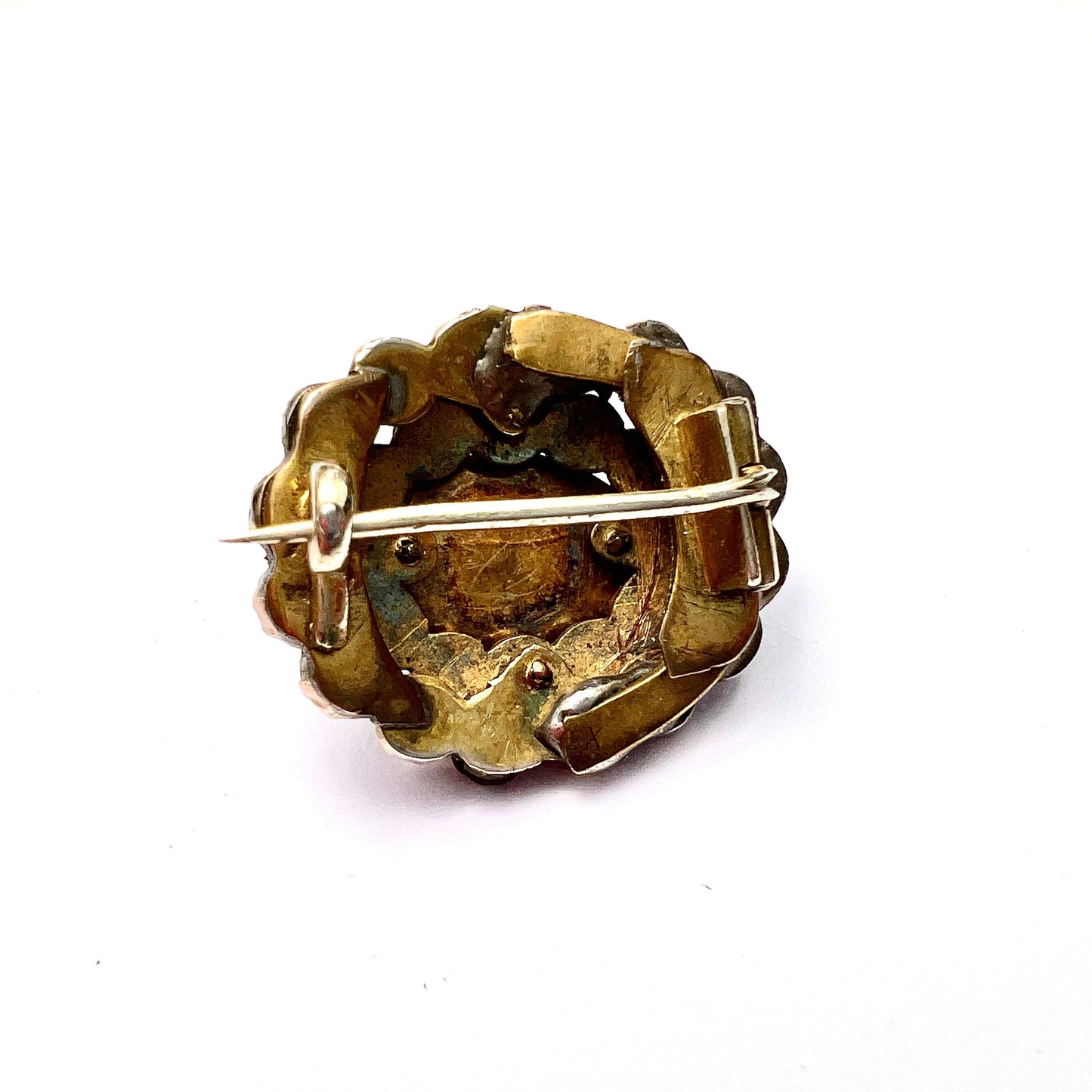 Victorian Garnet Carbuncle Cluster Brooch