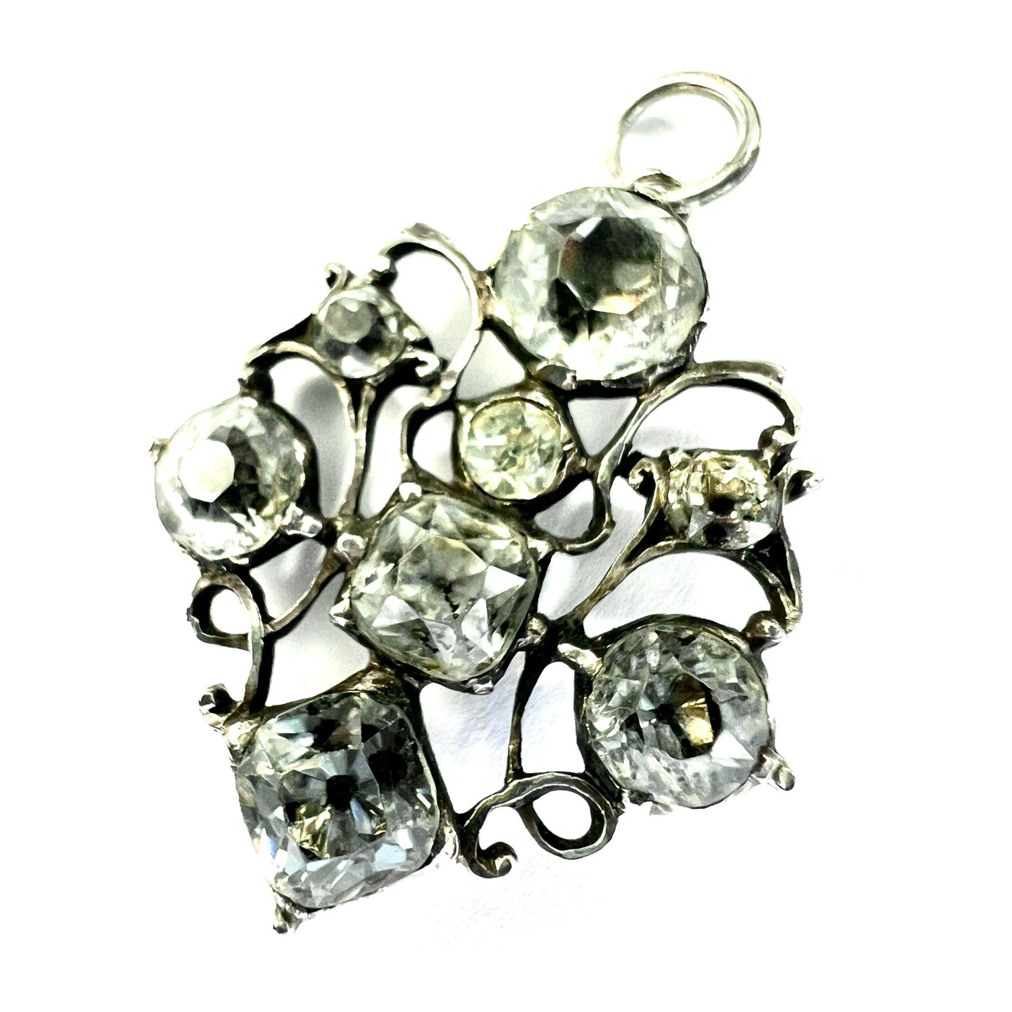 Georgian Silver Rock Crystal Pendant Conversion
