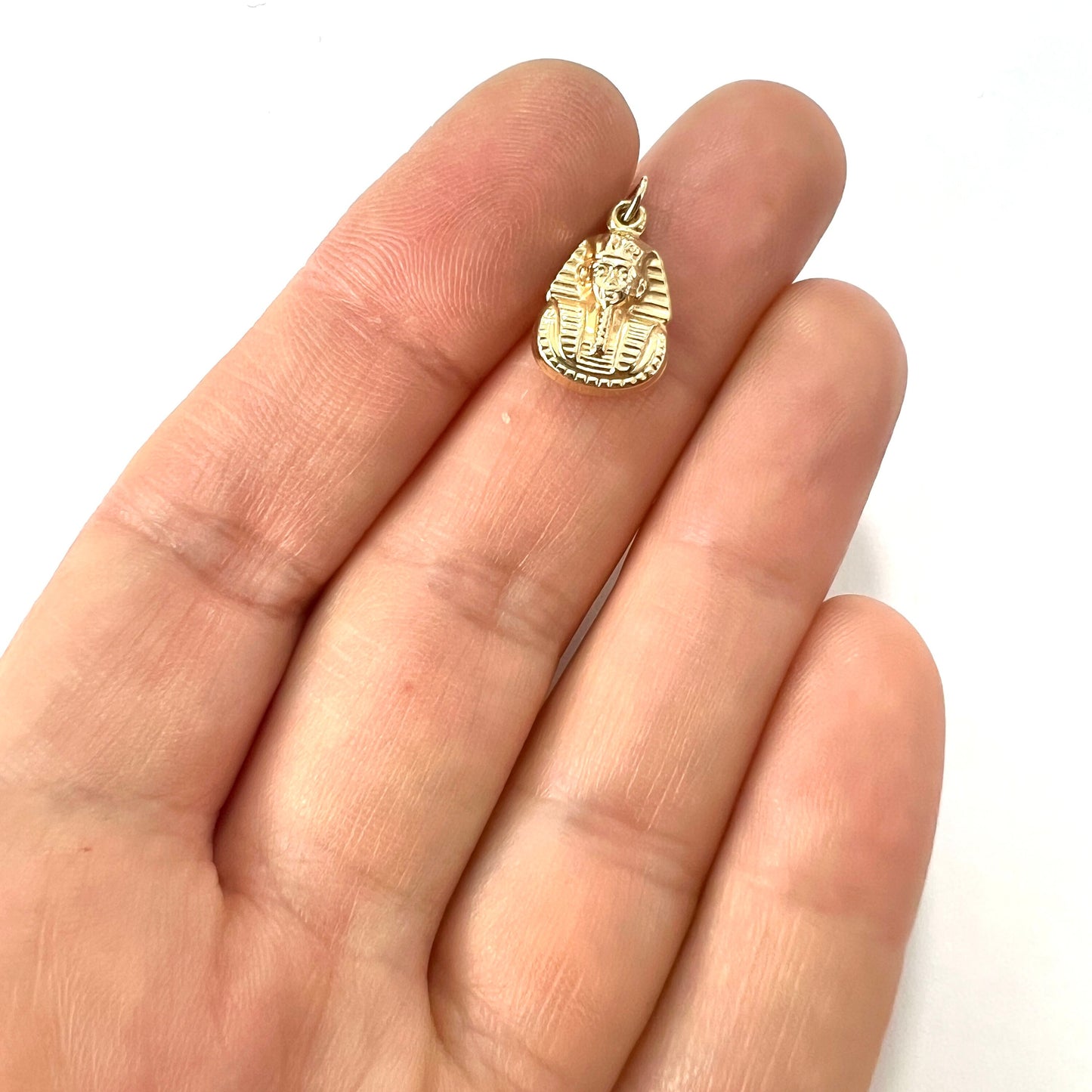 Small Vintage 9CT Gold Egyptian Tutankhamum Pharoah Pendant
