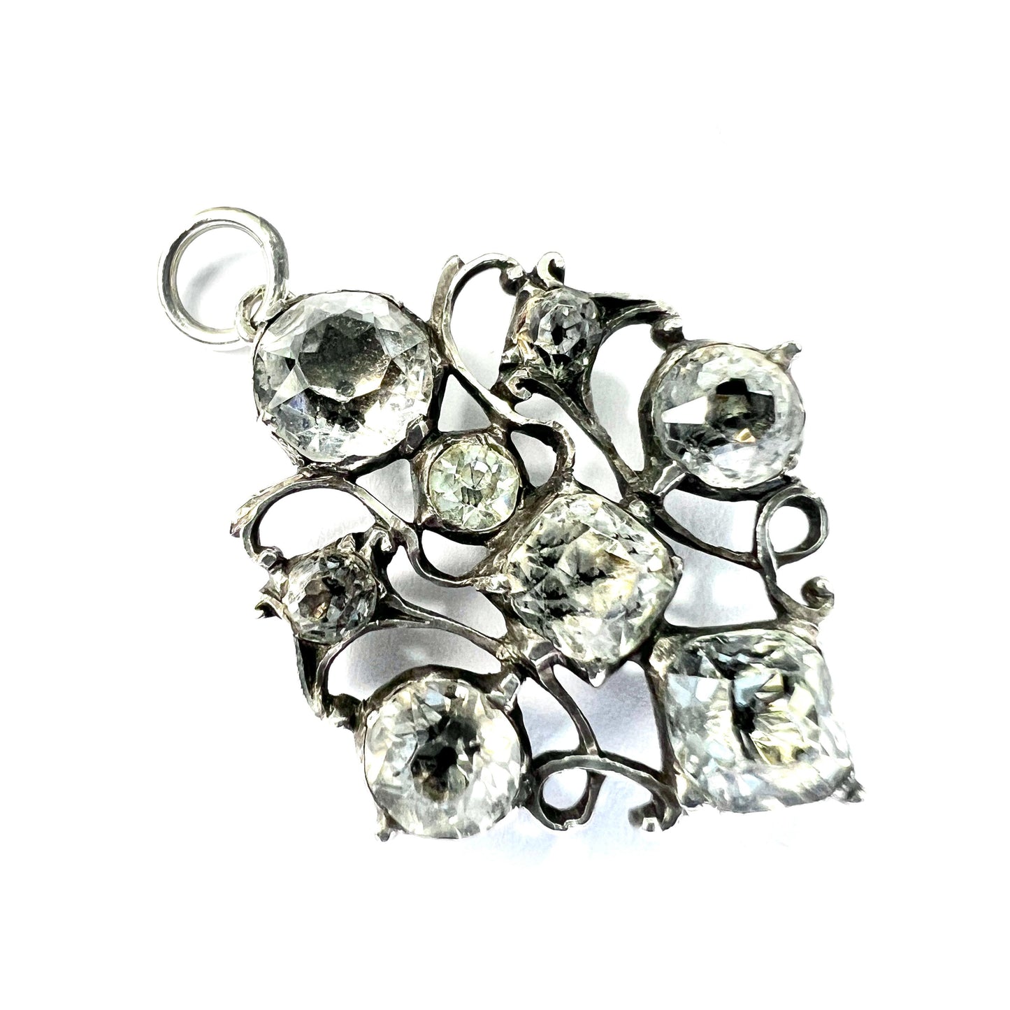 Georgian Silver Rock Crystal Pendant Conversion