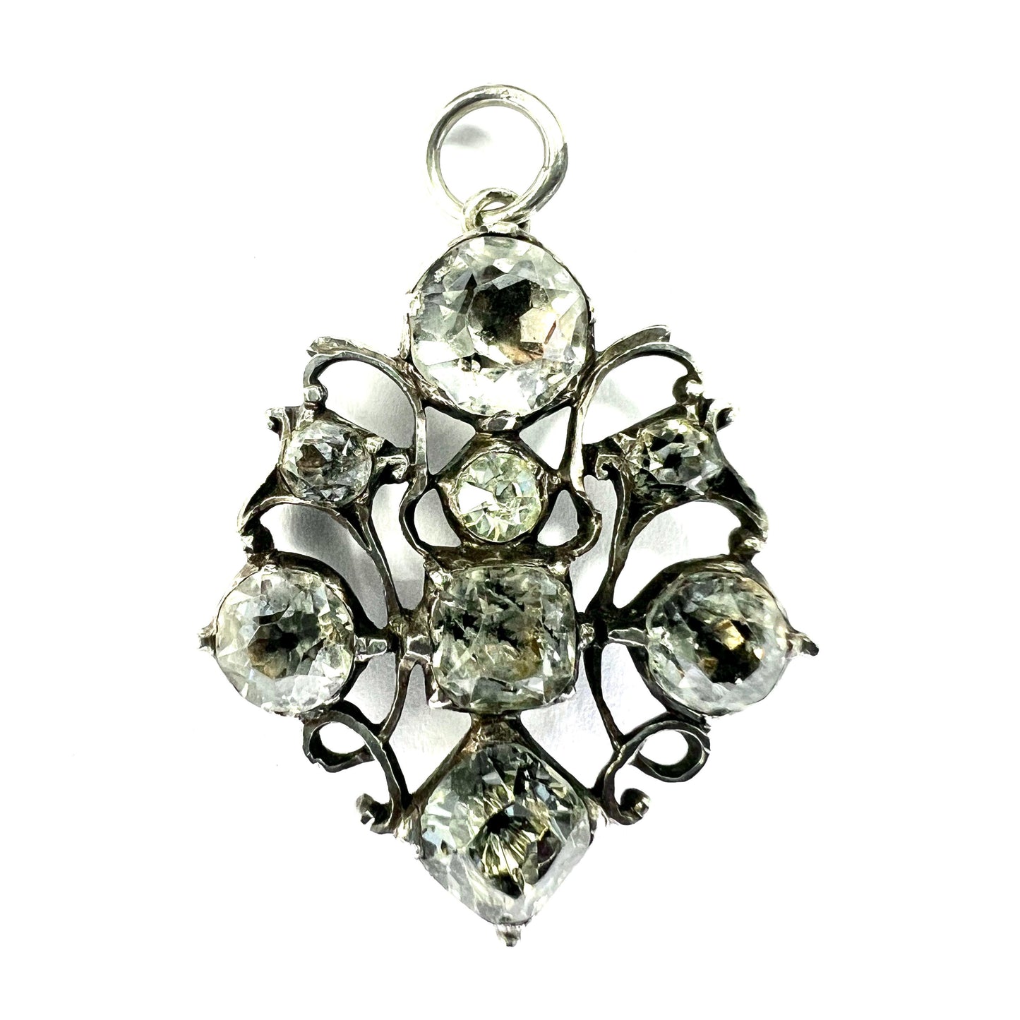 Georgian Silver Rock Crystal Pendant Conversion